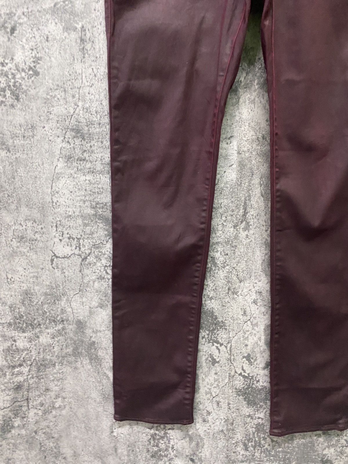 Designer ROCK & REPUBLIC Maroon Waxed Pant Size US 32 / EU 48 - 7 Thumbnail