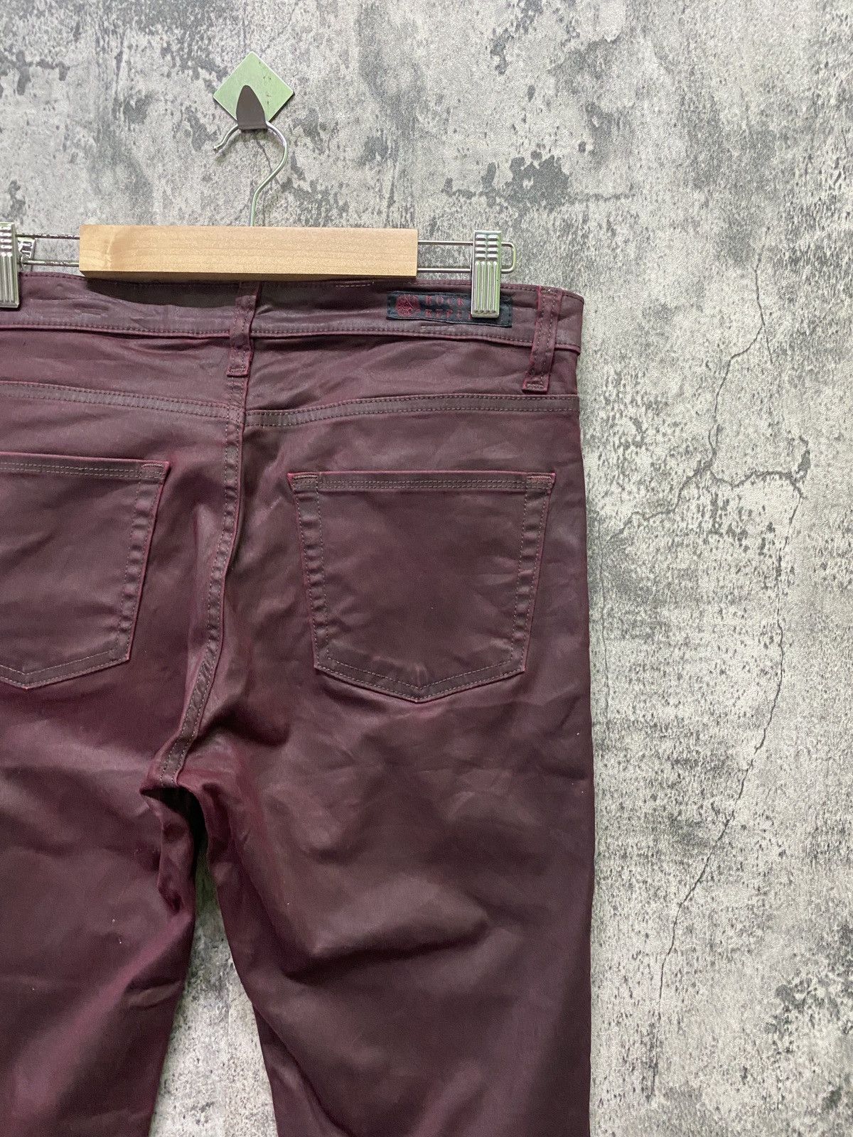 Designer ROCK & REPUBLIC Maroon Waxed Pant Size US 32 / EU 48 - 13 Thumbnail