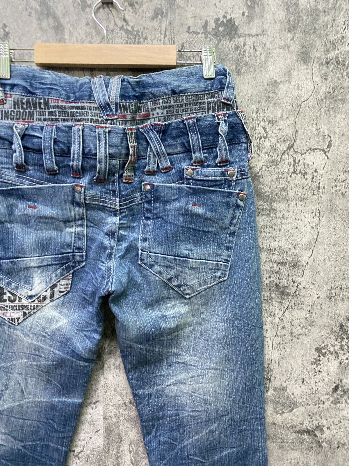 Hysteric Glamour × Japanese Brand × Seditionaries Flared Japanese Junya Watanabe Double Waist Punk Denim Size US 28 / EU 44 - 13 Thumbnail