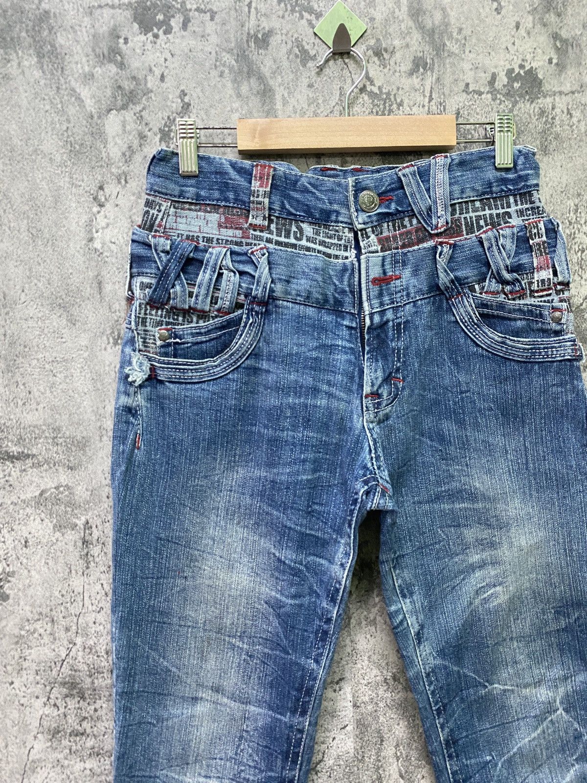 Hysteric Glamour × Japanese Brand × Seditionaries Flared Japanese Junya Watanabe Double Waist Punk Denim Size US 28 / EU 44 - 5 Thumbnail