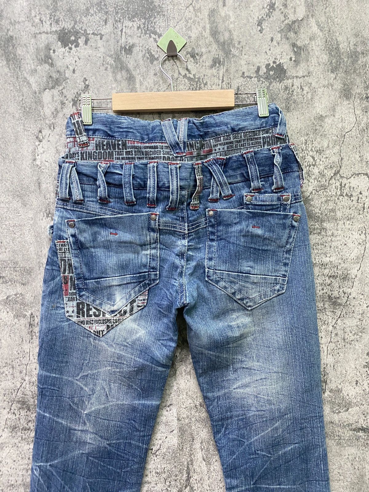 Hysteric Glamour × Japanese Brand × Seditionaries Flared Japanese Junya Watanabe Double Waist Punk Denim Size US 28 / EU 44 - 11 Thumbnail
