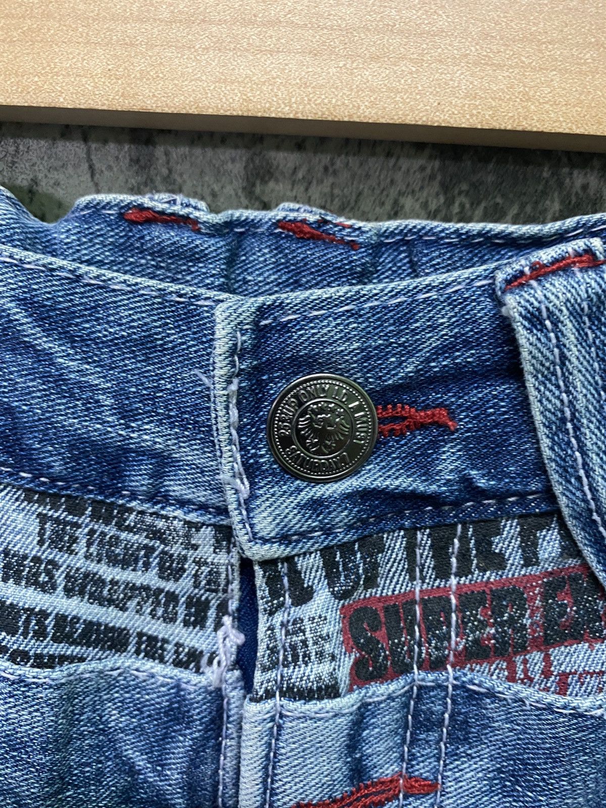 Hysteric Glamour × Japanese Brand × Seditionaries Flared Japanese Junya Watanabe Double Waist Punk Denim Size US 28 / EU 44 - 10 Thumbnail