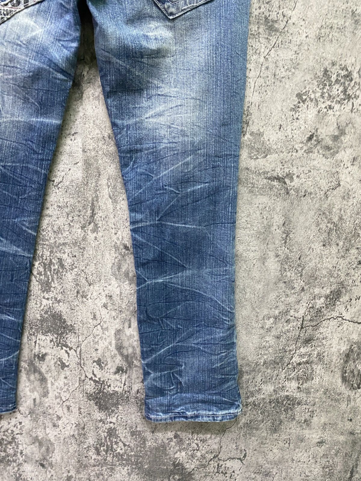 Hysteric Glamour × Japanese Brand × Seditionaries Flared Japanese Junya Watanabe Double Waist Punk Denim Size US 28 / EU 44 - 14 Thumbnail