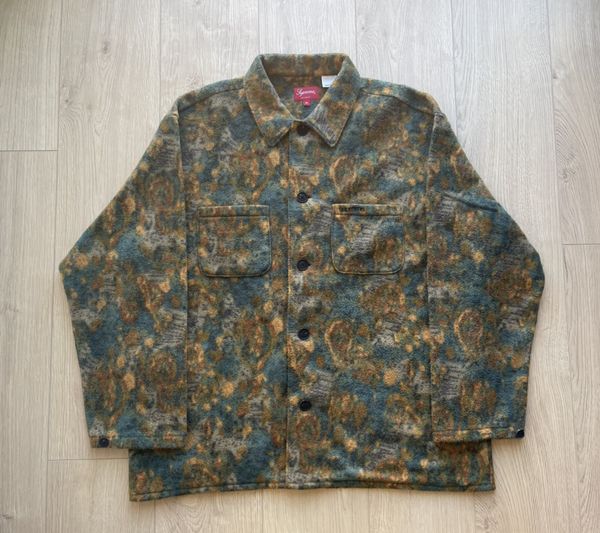 Supreme Supreme FW21 “Paisley” Fleece Shirt (XL) NWT | Grailed