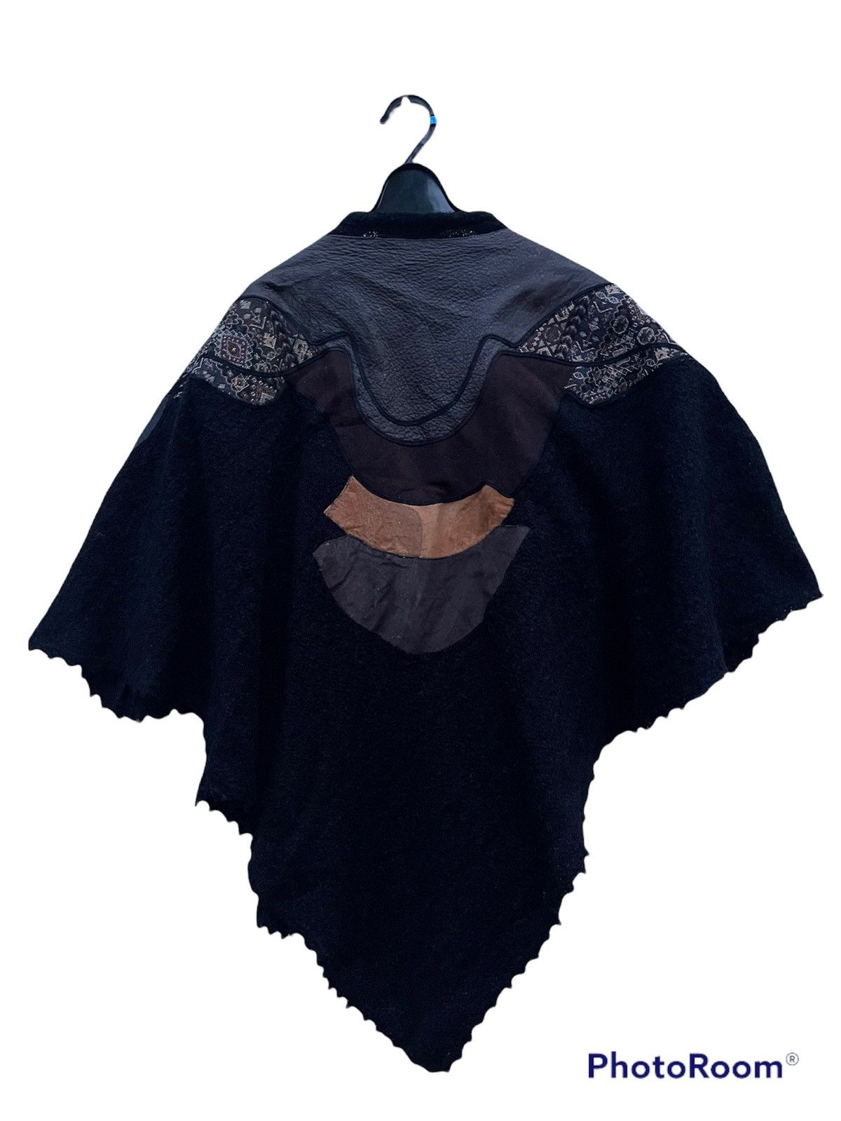 Japanese Brand × Vintage Vintage 80’s Poncho Jacket Patchworks Native Style Size US M / EU 48-50 / 2 - 2 Thumbnail