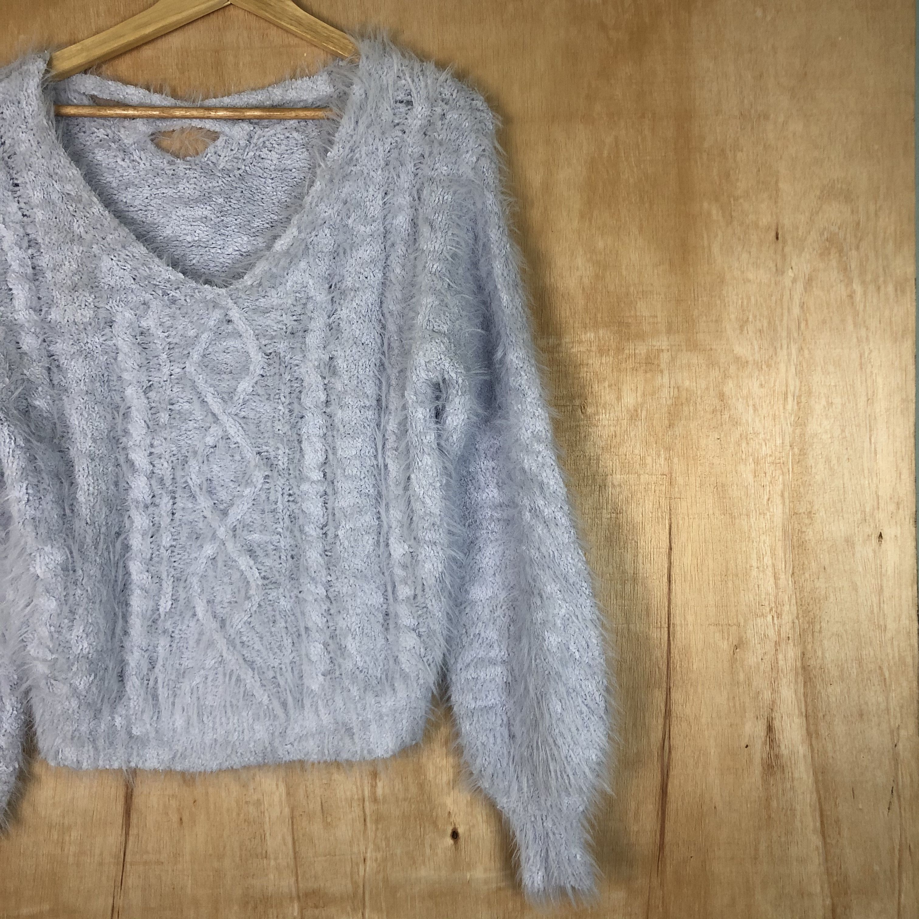 Aran Isles Knitwear × Homespun Knitwear × Japanese Brand DLL Olive Des Olive Mohair Soft shaggy fur Knitwear #c024 Size US S / EU 44-46 / 1 - 4 Thumbnail