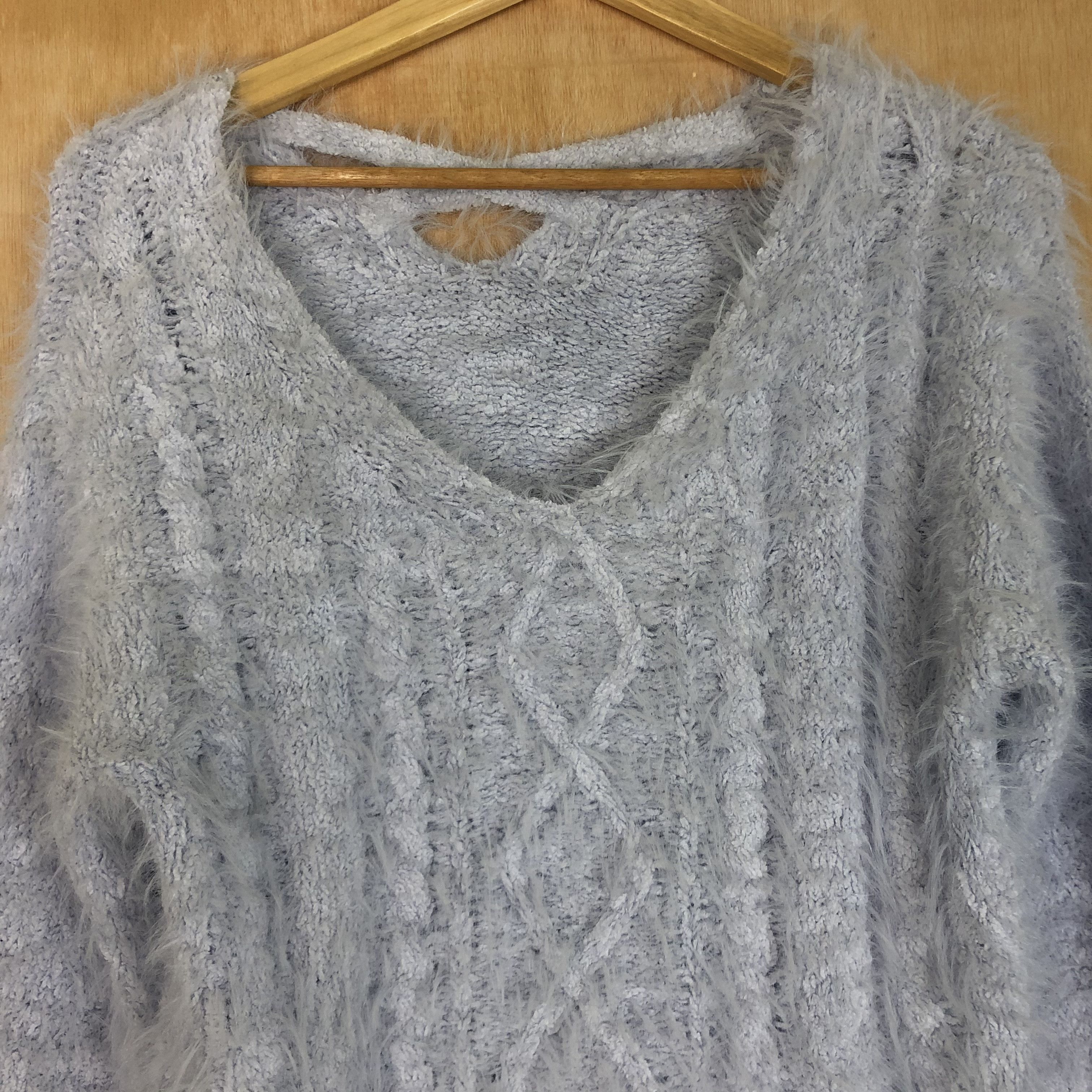 Aran Isles Knitwear × Homespun Knitwear × Japanese Brand DLL Olive Des Olive Mohair Soft shaggy fur Knitwear #c024 Size US S / EU 44-46 / 1 - 3 Thumbnail