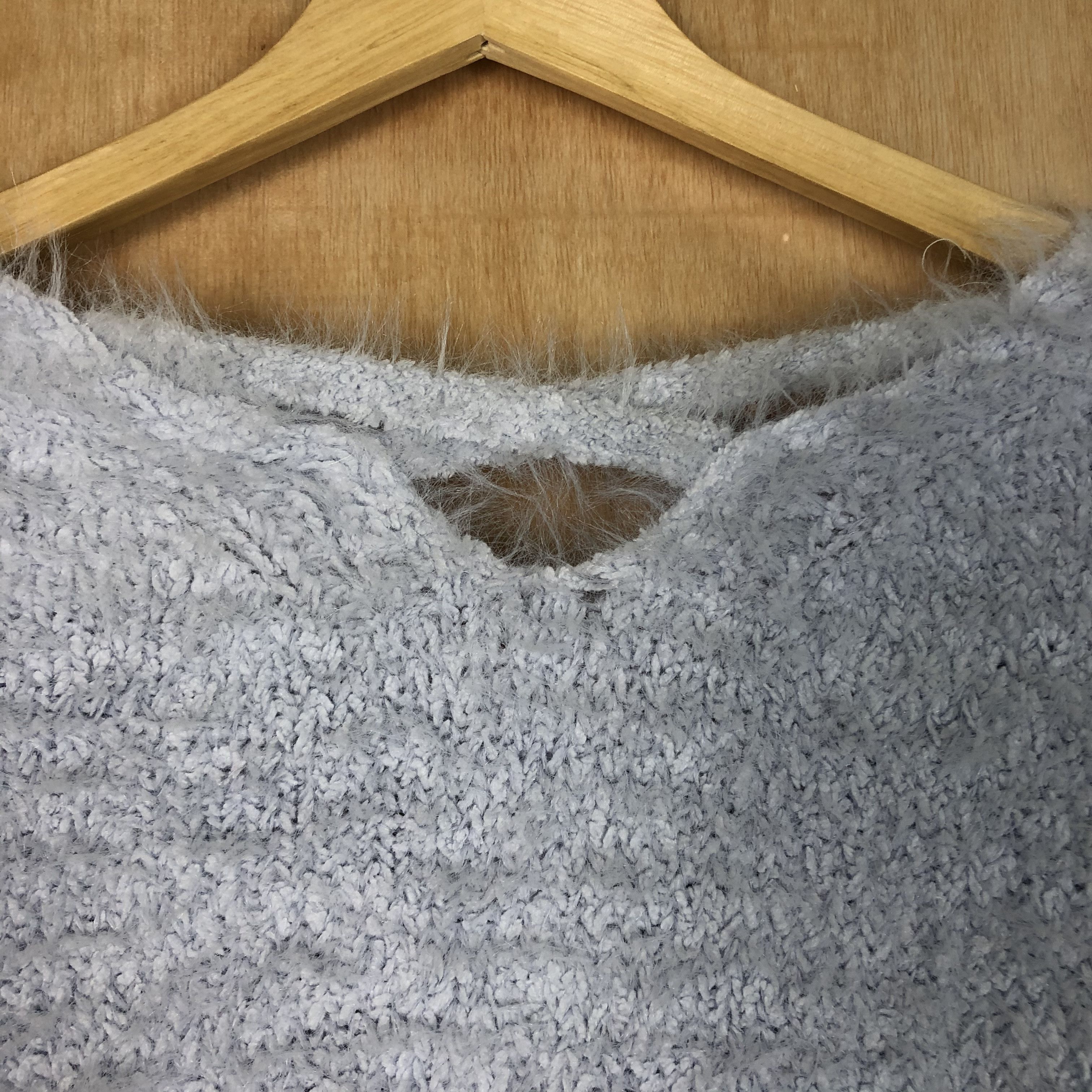 Aran Isles Knitwear × Homespun Knitwear × Japanese Brand DLL Olive Des Olive Mohair Soft shaggy fur Knitwear #c024 Size US S / EU 44-46 / 1 - 9 Thumbnail