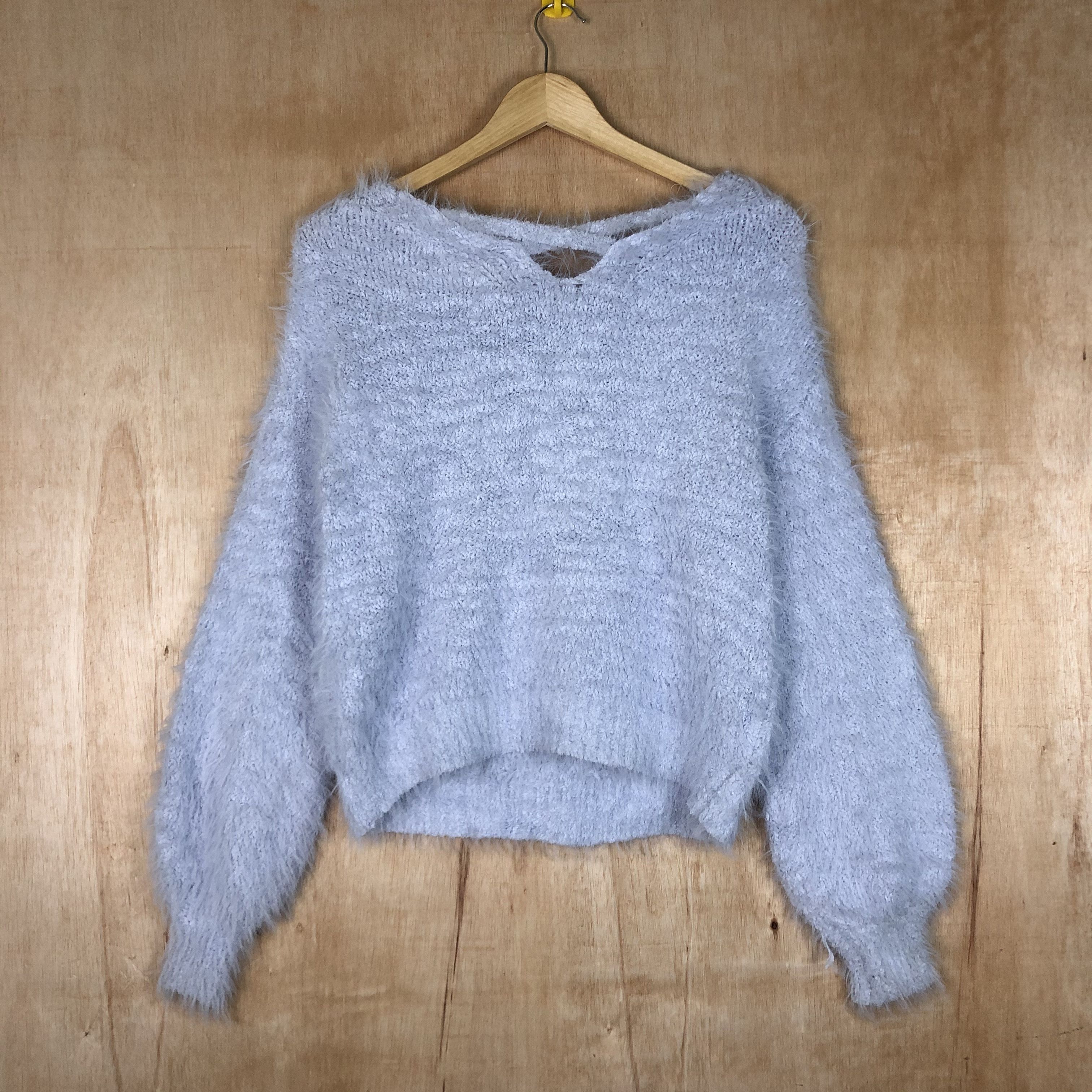 Aran Isles Knitwear × Homespun Knitwear × Japanese Brand DLL Olive Des Olive Mohair Soft shaggy fur Knitwear #c024 Size US S / EU 44-46 / 1 - 6 Thumbnail