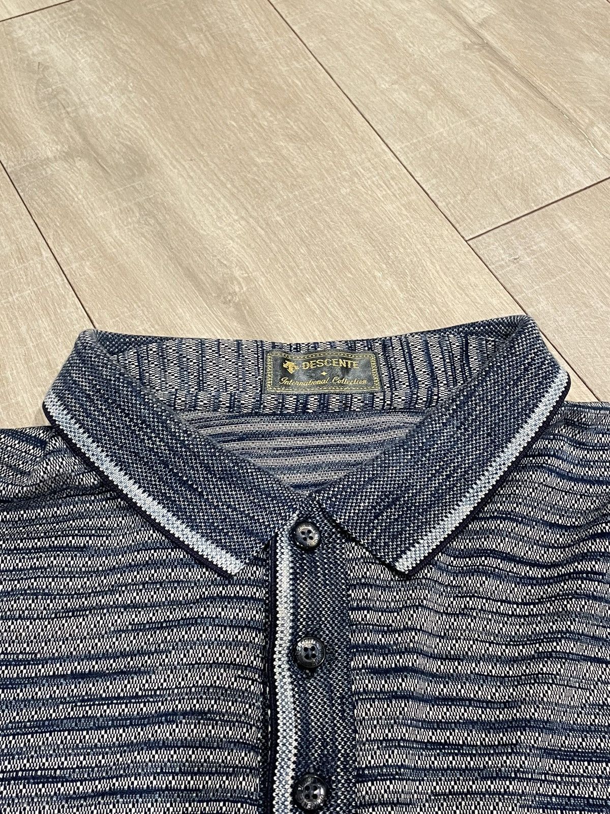 Descente Descente Knit Jacquard Polo Shirt Size US L / EU 52-54 / 3 - 3 Thumbnail