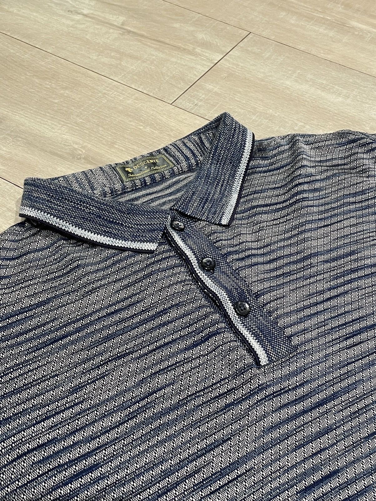 Descente Descente Knit Jacquard Polo Shirt Size US L / EU 52-54 / 3 - 4 Thumbnail