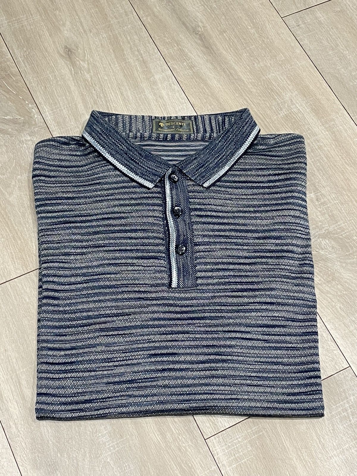 Descente Descente Knit Jacquard Polo Shirt Size US L / EU 52-54 / 3 - 6 Thumbnail