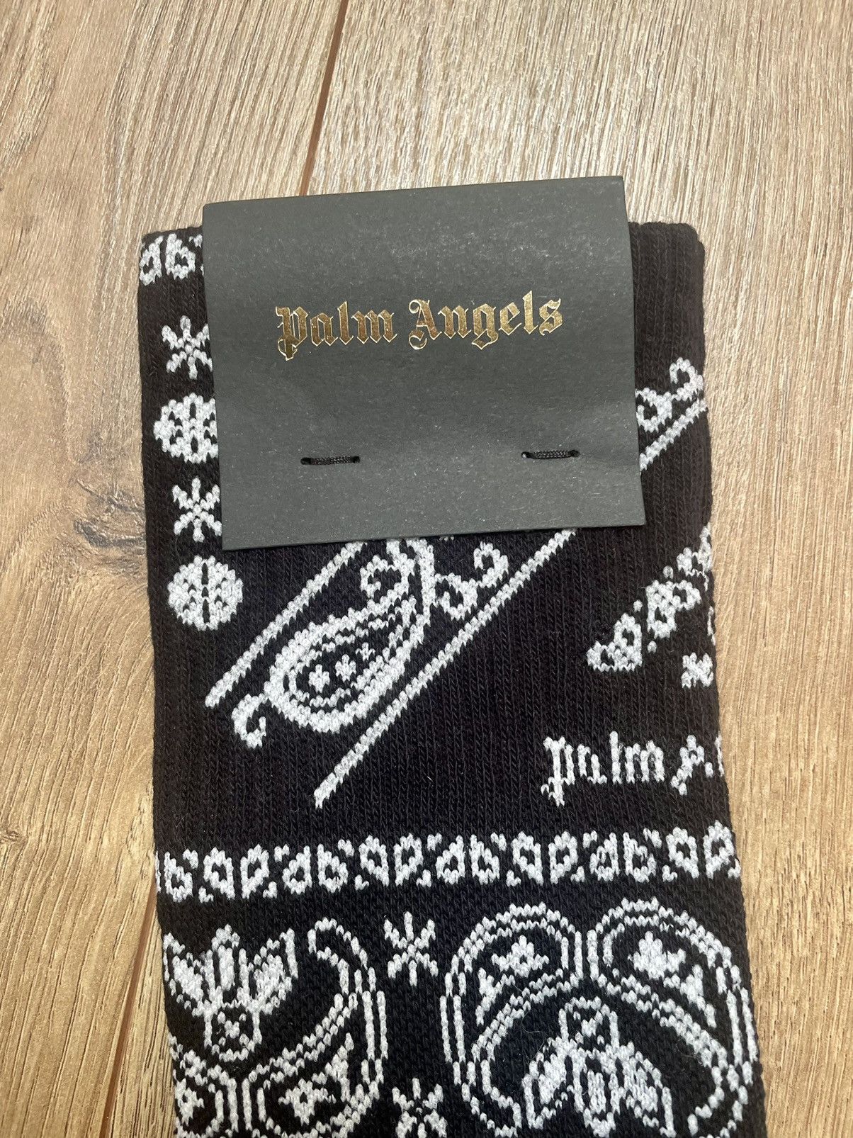 Palm Angels PALM ANGELS Paisley Repeat Logo Jacquard Sport Socks L/XL Size ONE SIZE - 6 Thumbnail