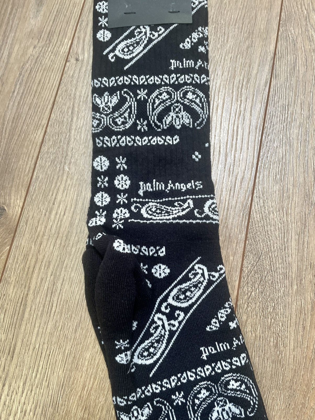 Palm Angels PALM ANGELS Paisley Repeat Logo Jacquard Sport Socks L/XL Size ONE SIZE - 2 Thumbnail