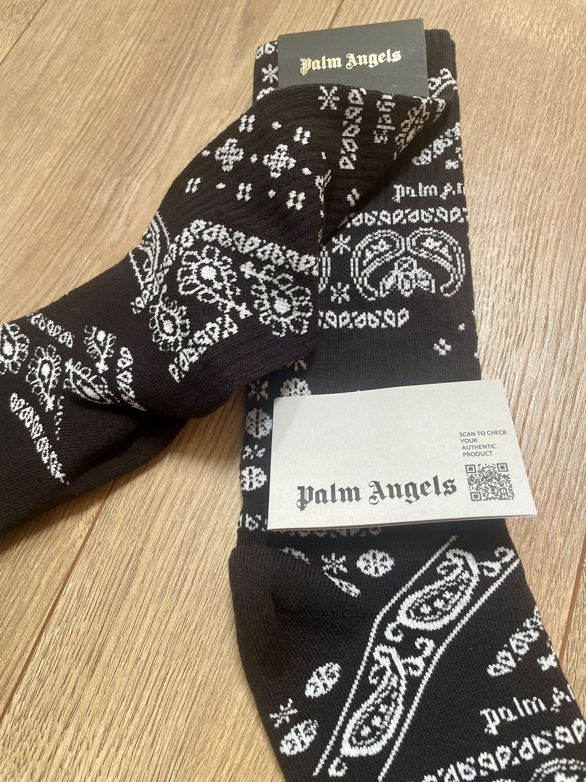 Palm Angels PALM ANGELS Paisley Repeat Logo Jacquard Sport Socks L/XL Size ONE SIZE - 5 Thumbnail