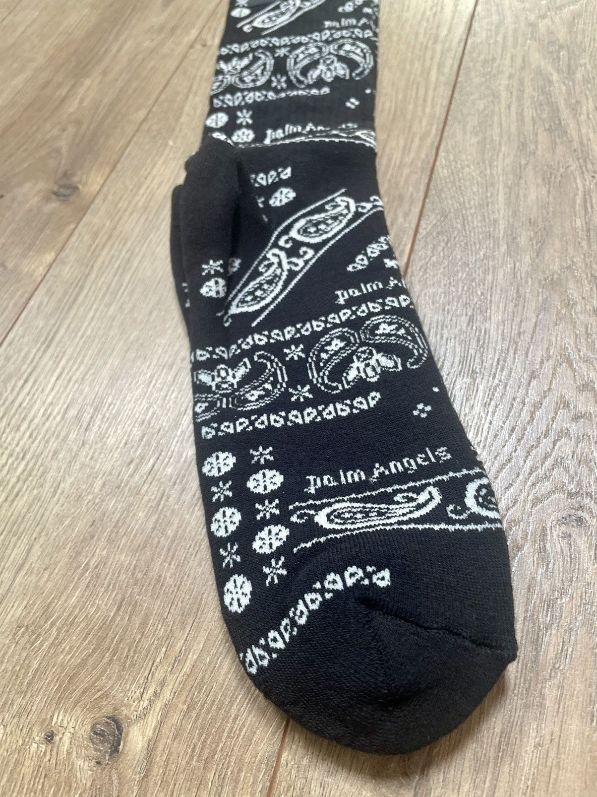 Palm Angels PALM ANGELS Paisley Repeat Logo Jacquard Sport Socks L/XL Size ONE SIZE - 3 Thumbnail