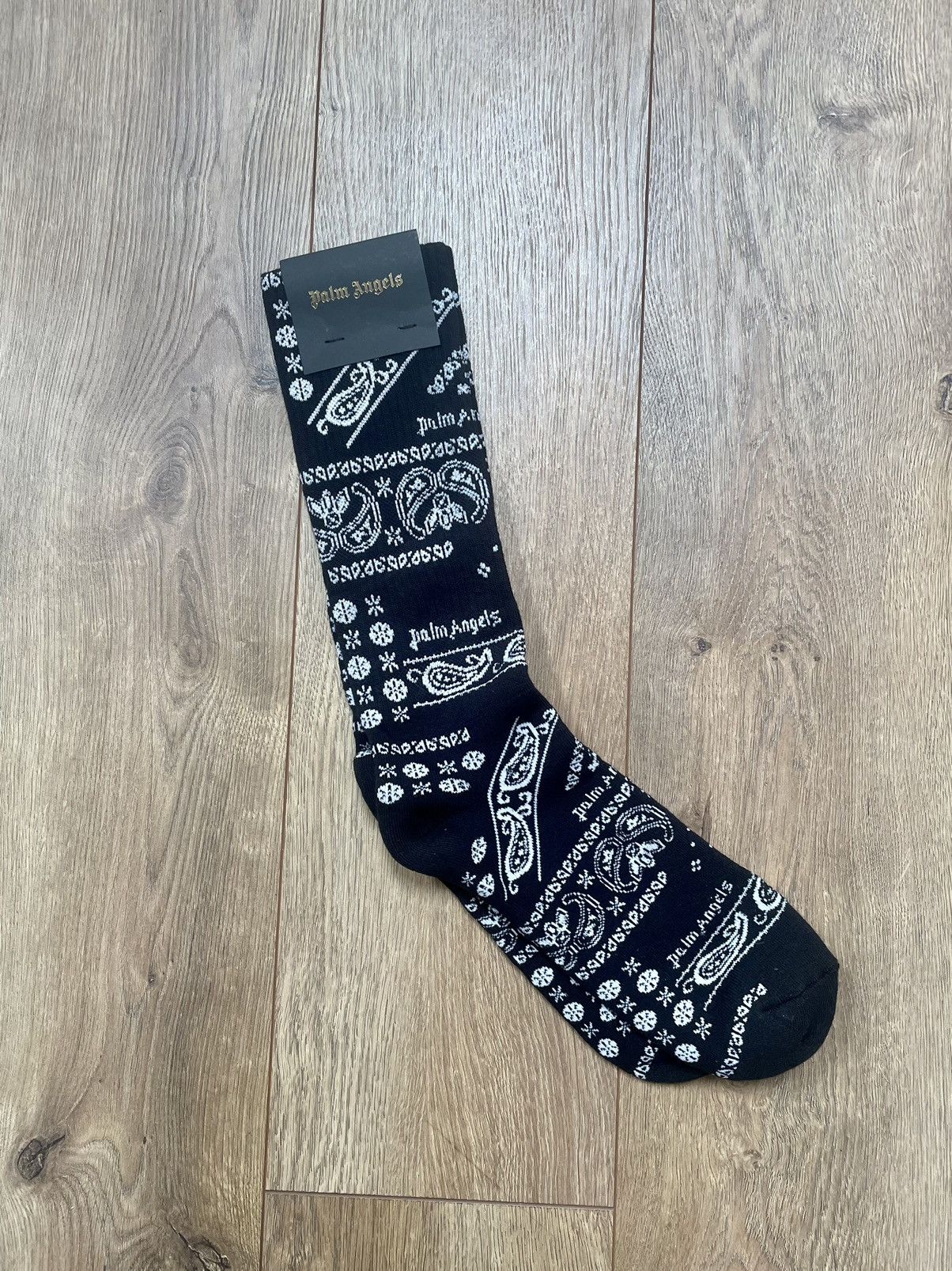 Palm Angels PALM ANGELS Paisley Repeat Logo Jacquard Sport Socks L/XL Size ONE SIZE - 7 Thumbnail