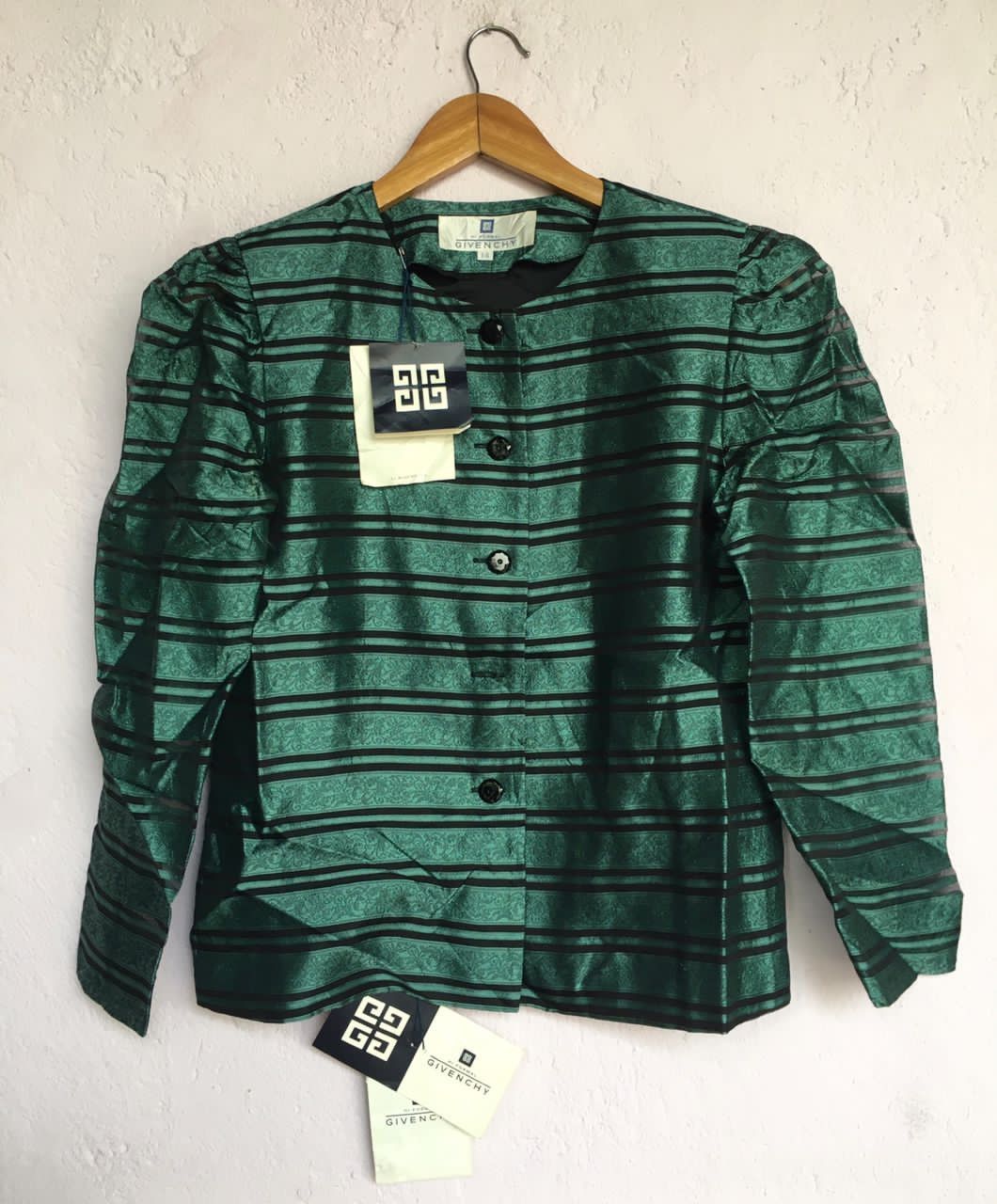 Givenchy Givenchy Tweed silk sating Women green Jackets Size ONE SIZE - 1 Thumbnail