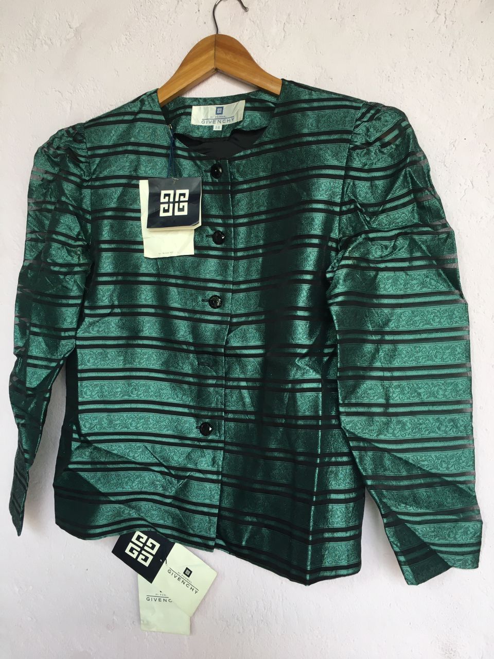 Givenchy Givenchy Tweed silk sating Women green Jackets Size ONE SIZE - 3 Thumbnail