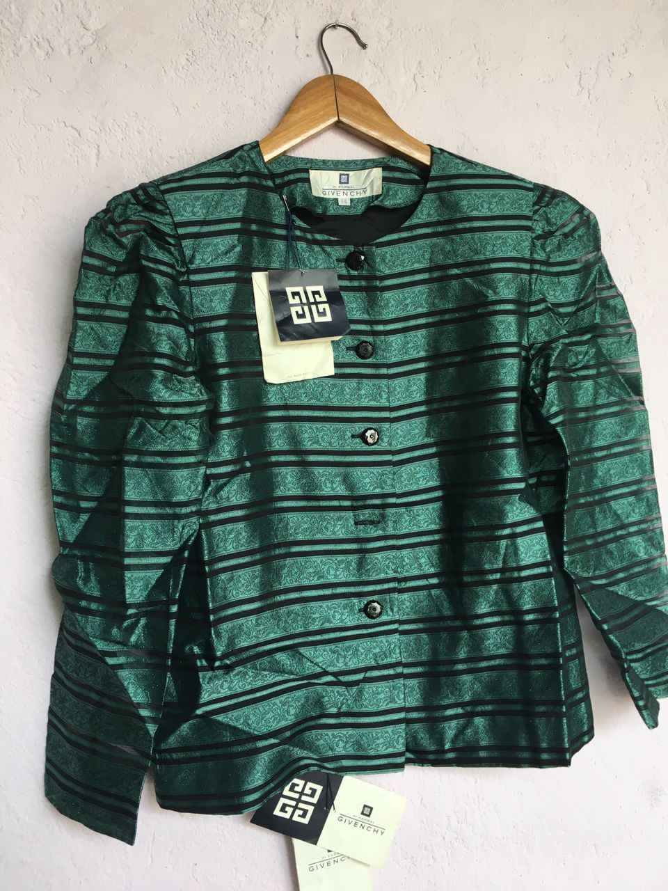 Givenchy Givenchy Tweed silk sating Women green Jackets Size ONE SIZE - 4 Thumbnail