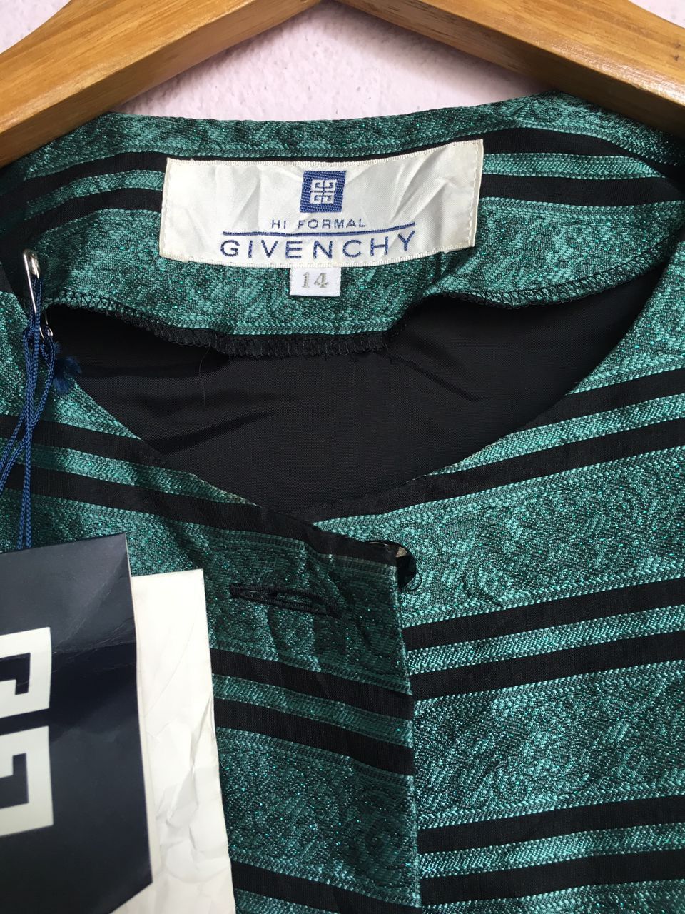 Givenchy Givenchy Tweed silk sating Women green Jackets Size ONE SIZE - 7 Thumbnail