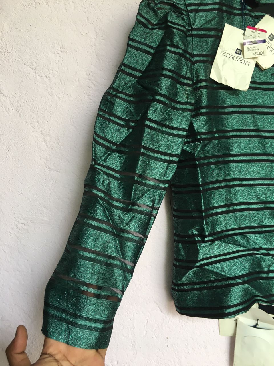 Givenchy Givenchy Tweed silk sating Women green Jackets Size ONE SIZE - 5 Thumbnail