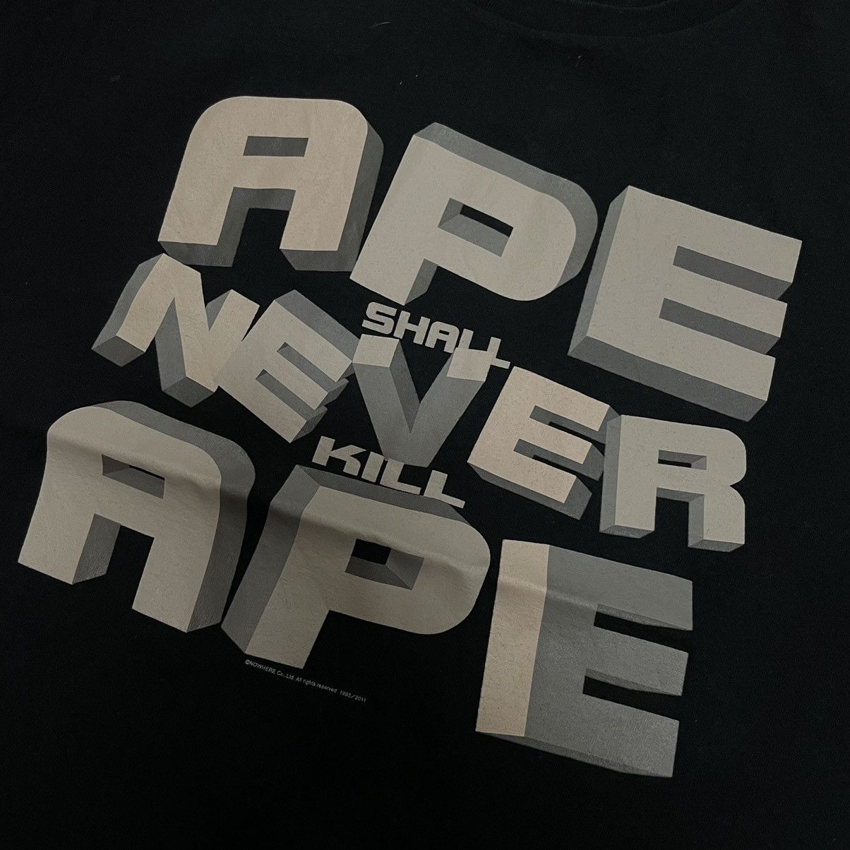 Bape A Bathing Ape 2010 “ASNKA” Font Tee Size US M / EU 48-50 / 2 - 2 Thumbnail