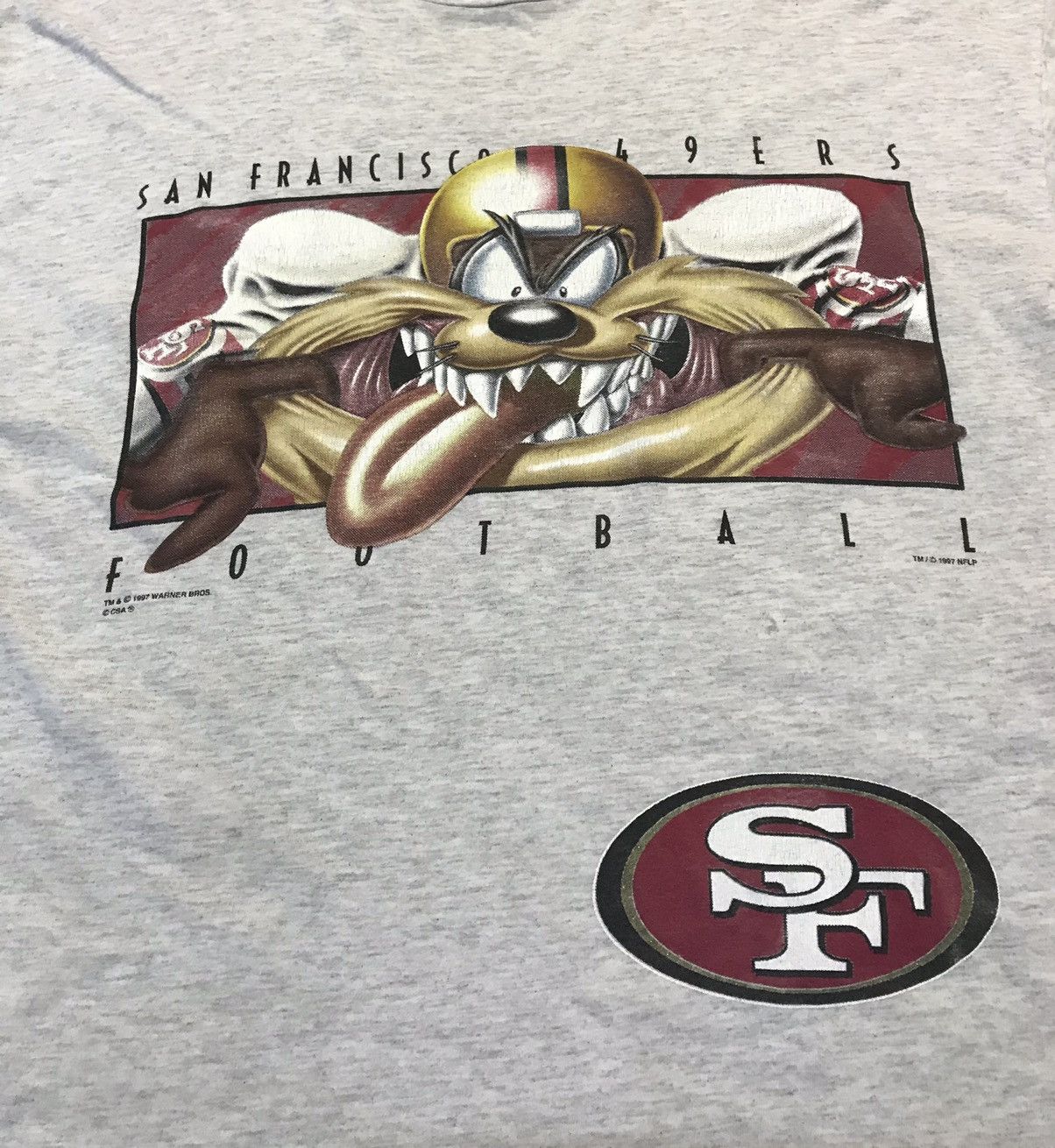 NFL Vintage 90s distressed Tazmania x San Francisco 49ERS tee Size US L / EU 52-54 / 3 - 4 Thumbnail