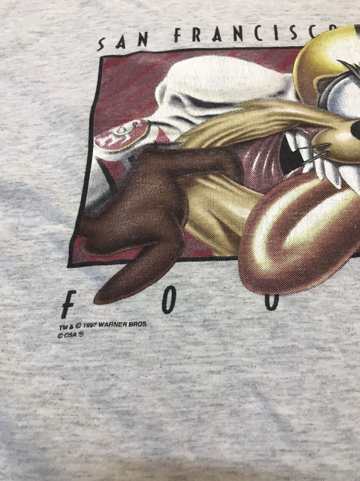 NFL Vintage 90s distressed Tazmania x San Francisco 49ERS tee Size US L / EU 52-54 / 3 - 5 Thumbnail
