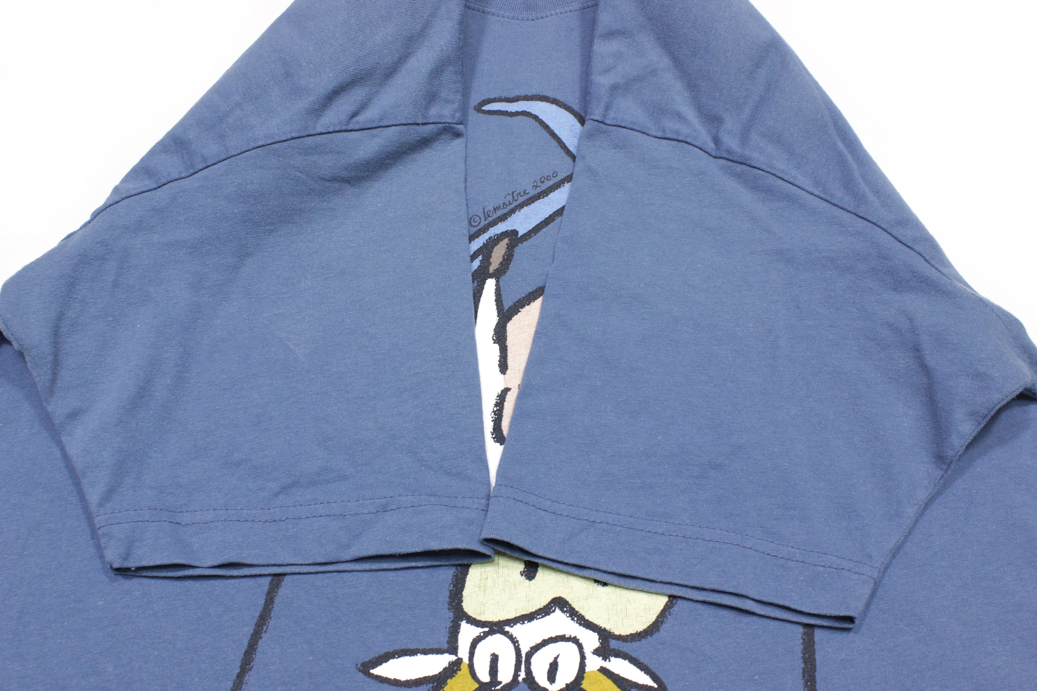 Vintage 2000 Lemaitre Cow On Skis T-Shirt Size US S / EU 44-46 / 1 - 5 Thumbnail