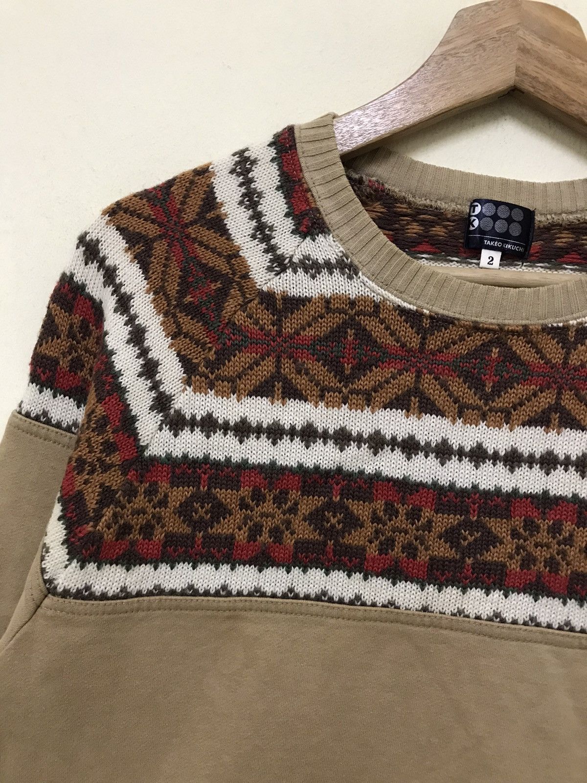 Japanese Brand × Takeo Kikuchi Vintage Takeo Kikuchi Sweatshirt Half Knitwear Size US S / EU 44-46 / 1 - 5 Thumbnail
