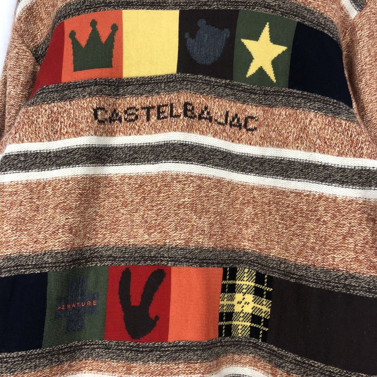 Jean Charles De Castelbajac DOPE🔥Vintage Castelbajac +2 Nature Knit Sweater Size US L / EU 52-54 / 3 - 9 Thumbnail