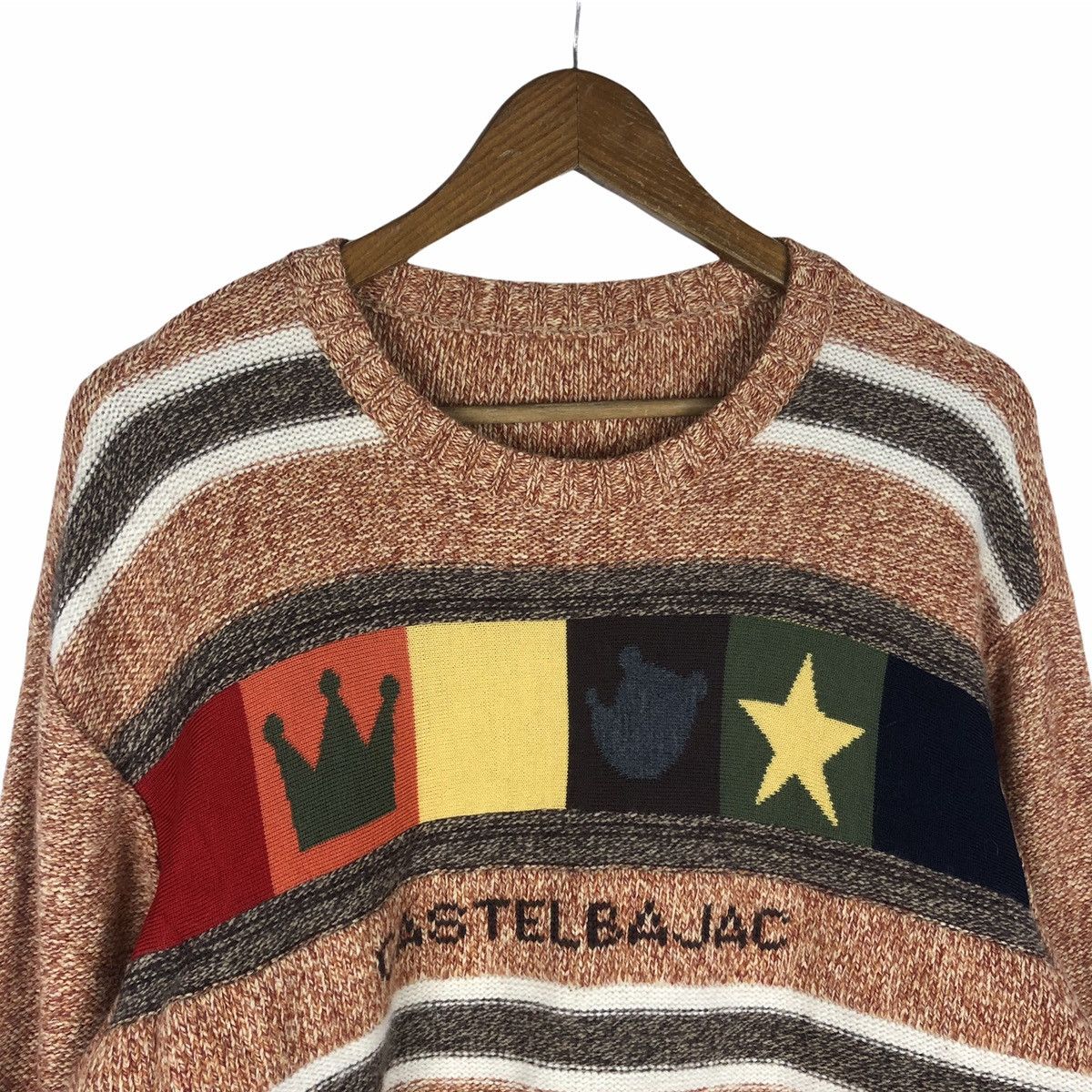 Jean Charles De Castelbajac DOPE🔥Vintage Castelbajac +2 Nature Knit Sweater Size US L / EU 52-54 / 3 - 4 Thumbnail