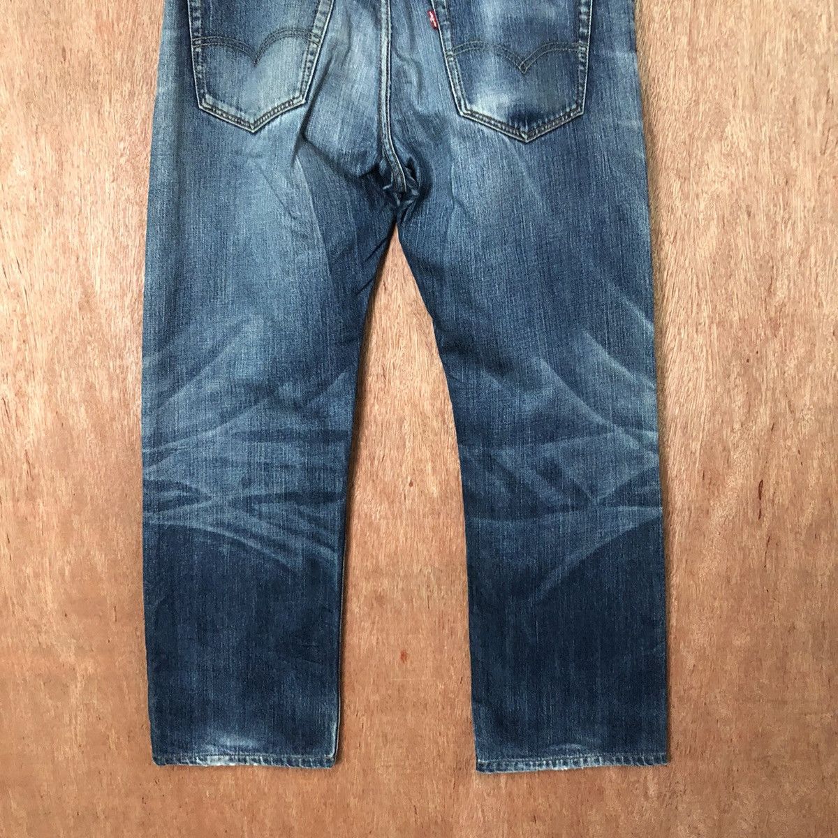 Levi's 502 Levis Blue Distressed Denim jeans pants #6375 Size US 35 - 10 Thumbnail