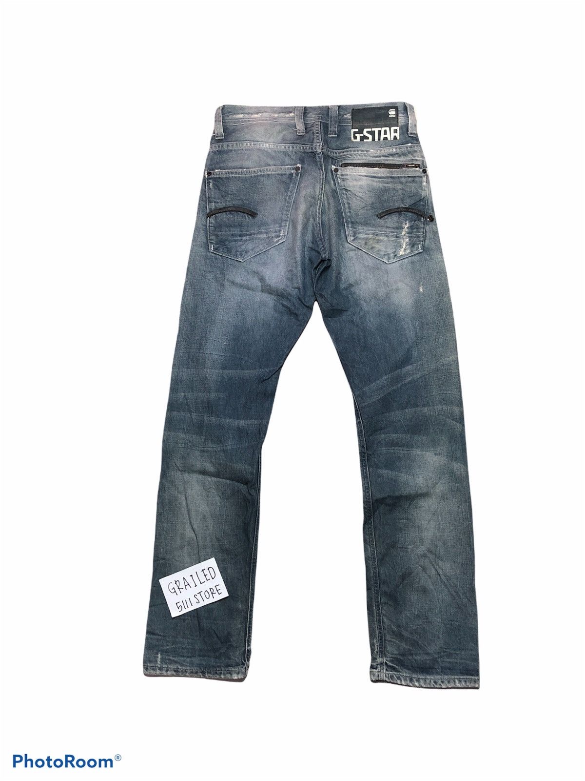 G-Star G Star Raw 3301 Distressed Jeans Denim Size US 30 / EU 46 - 3 Thumbnail