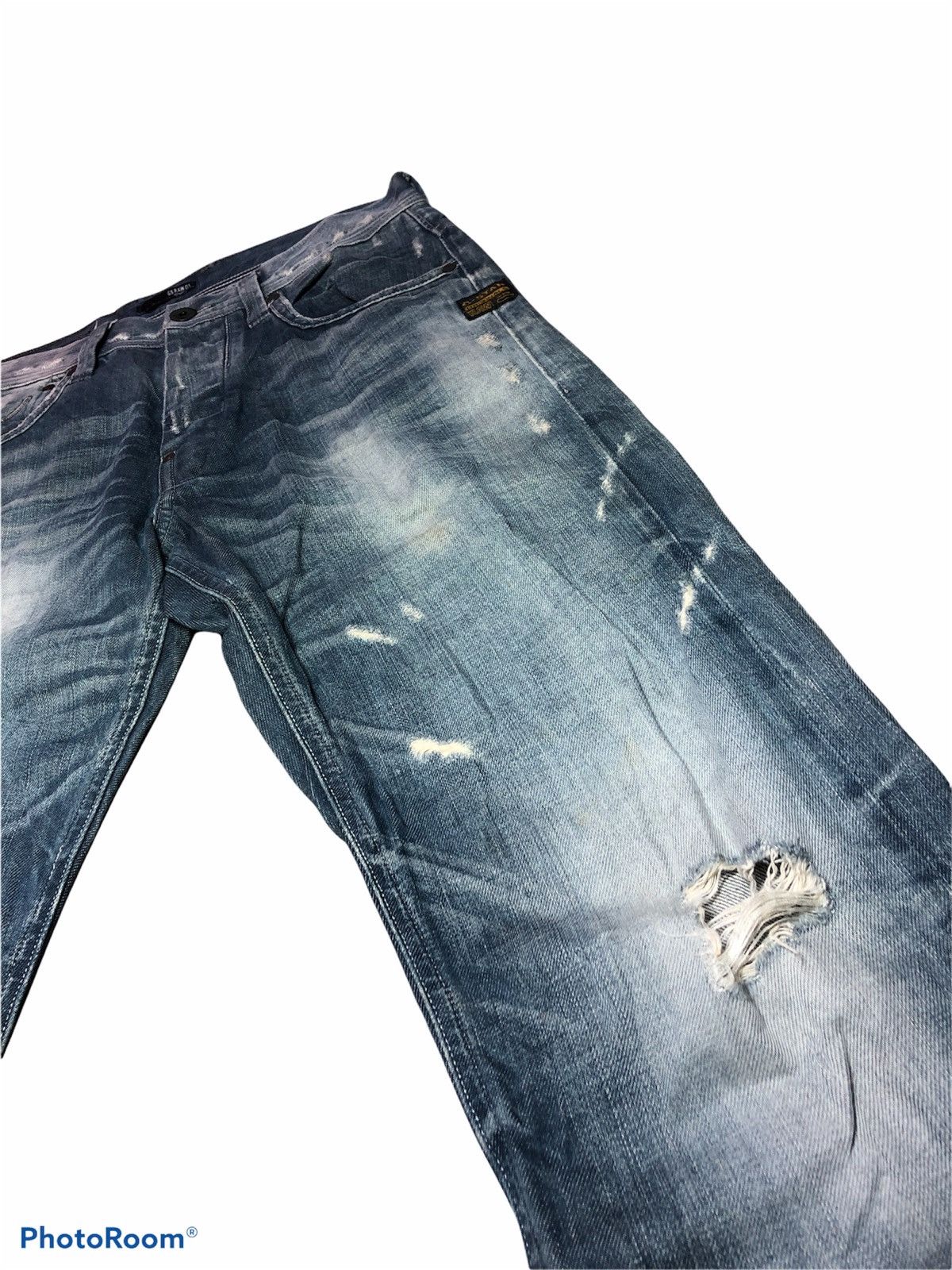 G-Star G Star Raw 3301 Distressed Jeans Denim Size US 30 / EU 46 - 5 Thumbnail