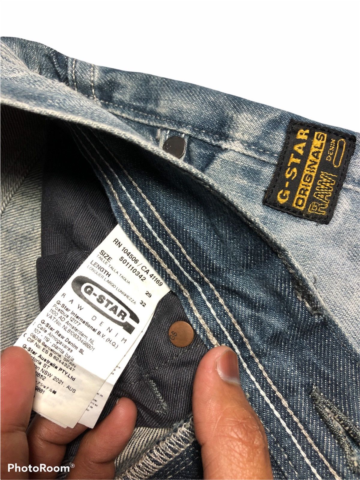 G-Star G Star Raw 3301 Distressed Jeans Denim Size US 30 / EU 46 - 7 Thumbnail