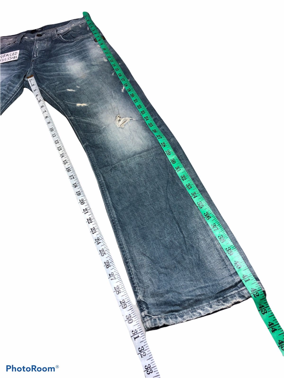G-Star G Star Raw 3301 Distressed Jeans Denim Size US 30 / EU 46 - 11 Thumbnail