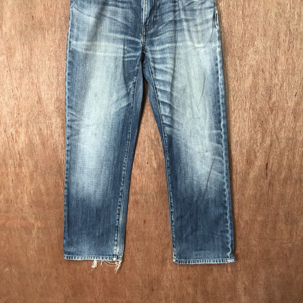Levi's 502 Levis Blue distressed Denim pants jeans #6380 Size US 34 / EU 50 - 3 Thumbnail