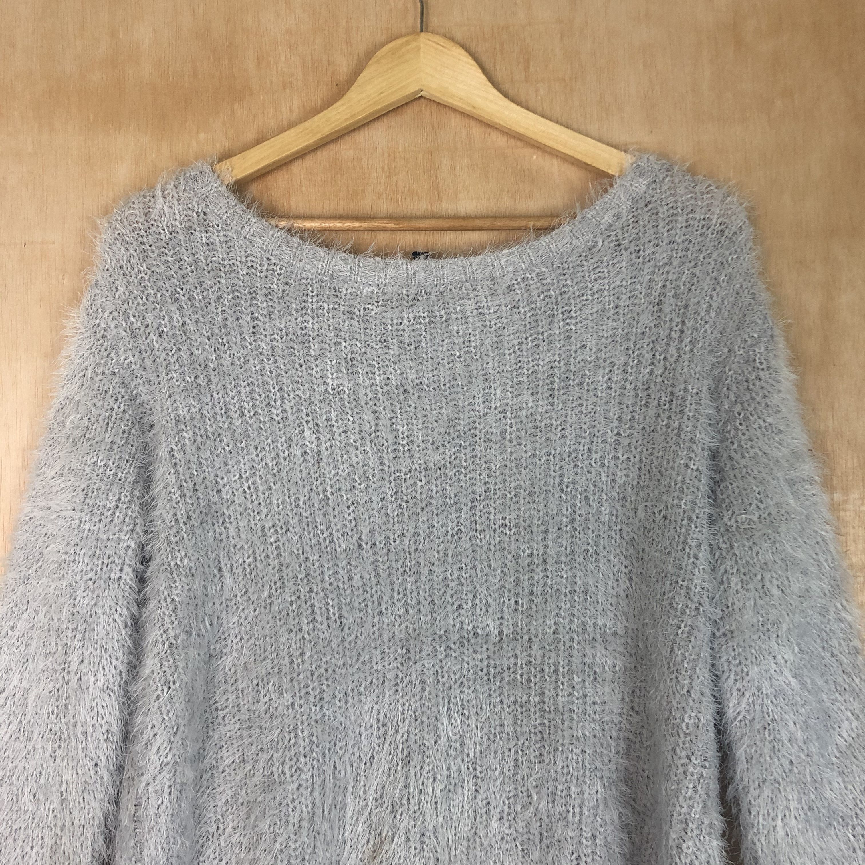 Homespun Knitwear × Hypebeast × Japanese Brand DLL Divided Mohair grey shag shaggy mohair knitwear #c032 Size US M / EU 48-50 / 2 - 2 Thumbnail