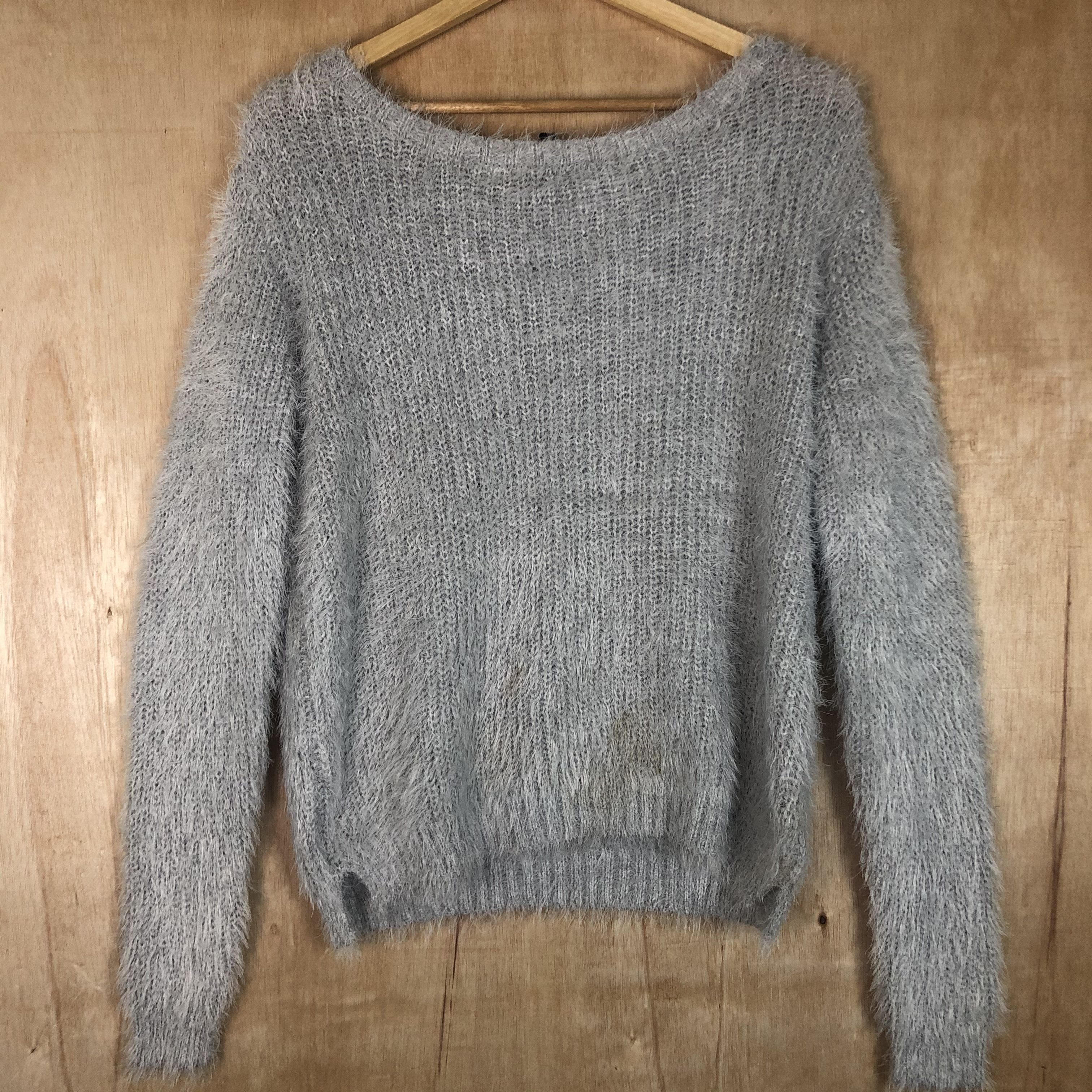 Homespun Knitwear × Hypebeast × Japanese Brand DLL Divided Mohair grey shag shaggy mohair knitwear #c032 Size US M / EU 48-50 / 2 - 3 Thumbnail
