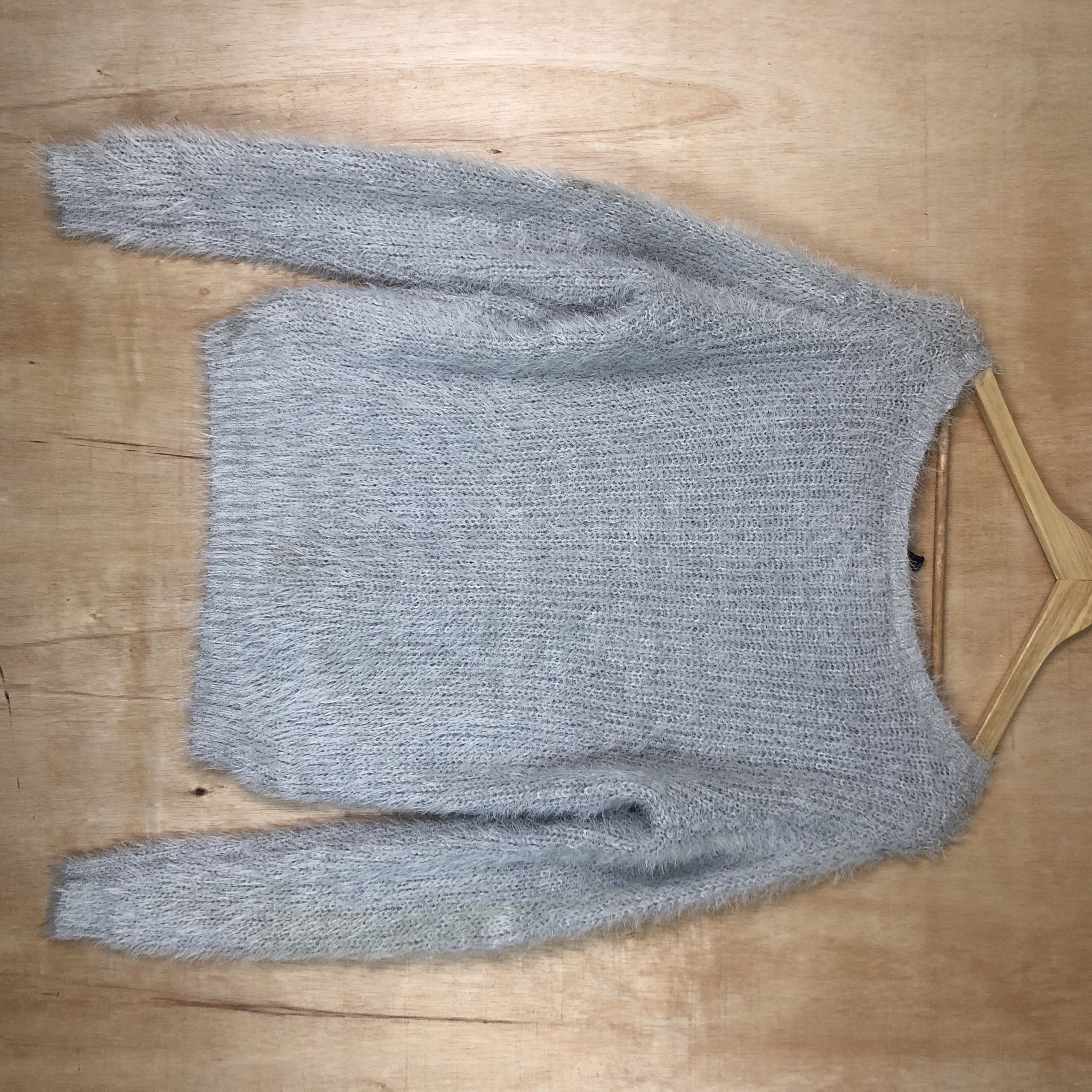 Homespun Knitwear × Hypebeast × Japanese Brand DLL Divided Mohair grey shag shaggy mohair knitwear #c032 Size US M / EU 48-50 / 2 - 10 Thumbnail
