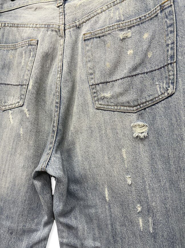 Abercrombie & Fitch Vintage ABERCROMBIE Thrashed Distressed Light Wash Denim Size US 34 / EU 50 - 8 Thumbnail