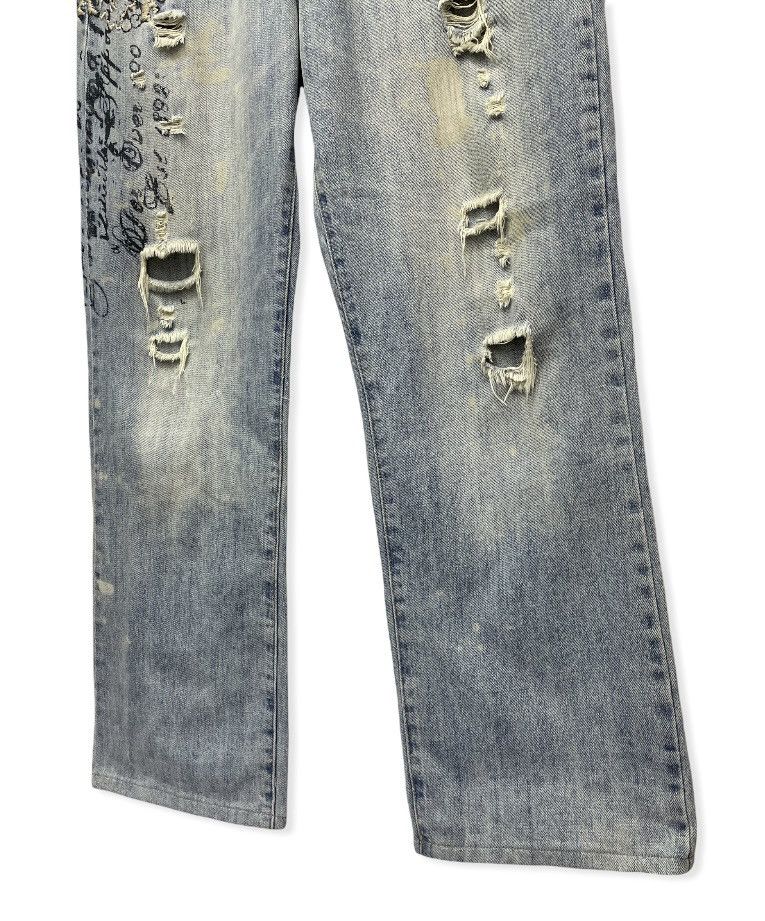 Abercrombie & Fitch Vintage ABERCROMBIE Thrashed Distressed Light Wash Denim Size US 34 / EU 50 - 2 Thumbnail