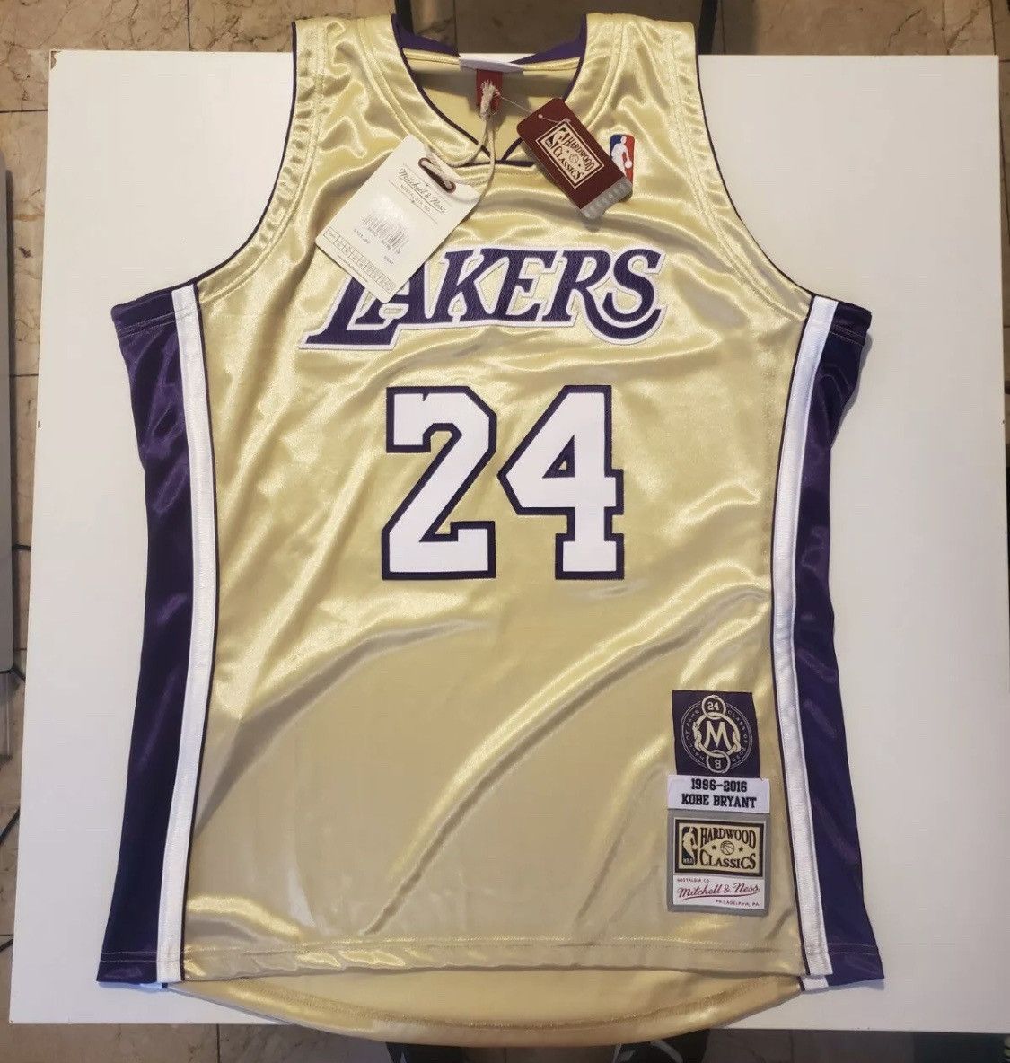 mitchell and ness lebron lakers jersey