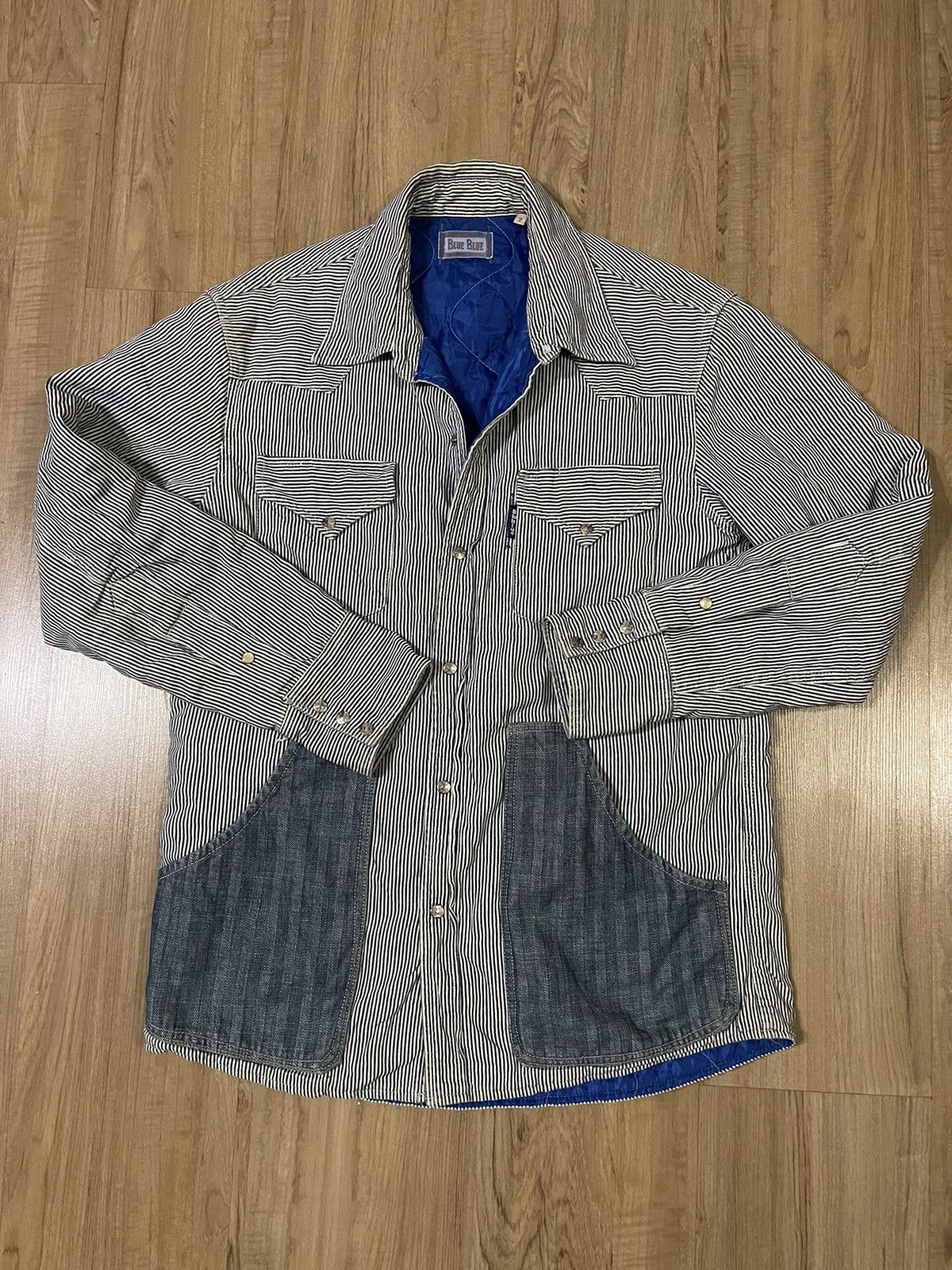 Blue Blue Japan × Japanese Brand Vintage Blue Blue Japan patch pocket western style jaclet Size US L / EU 52-54 / 3 - 1 Thumbnail