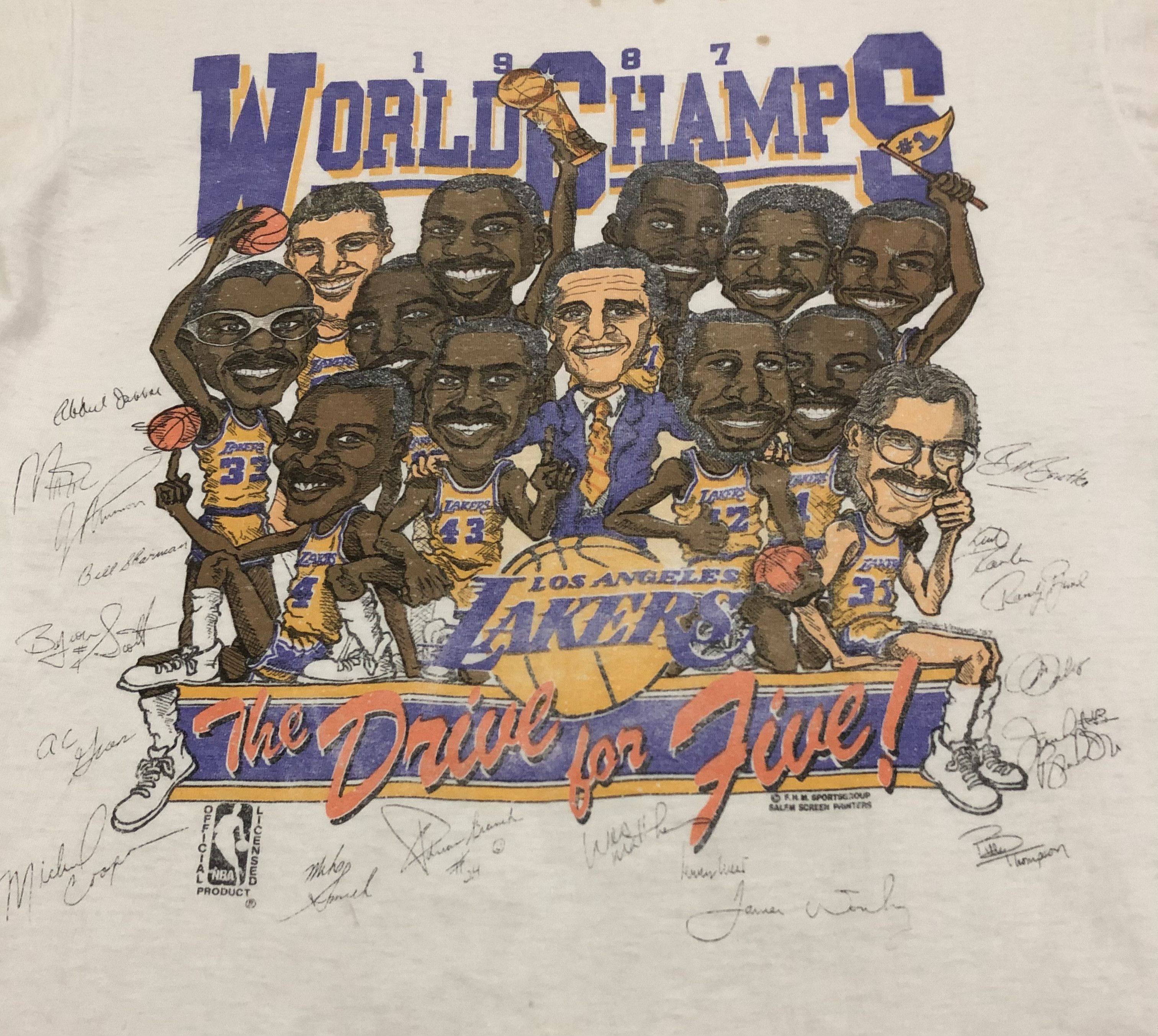 NBA Vintage Rare LA Lakers World Champs 1987 Size US M / EU 48-50 / 2 - 3 Thumbnail
