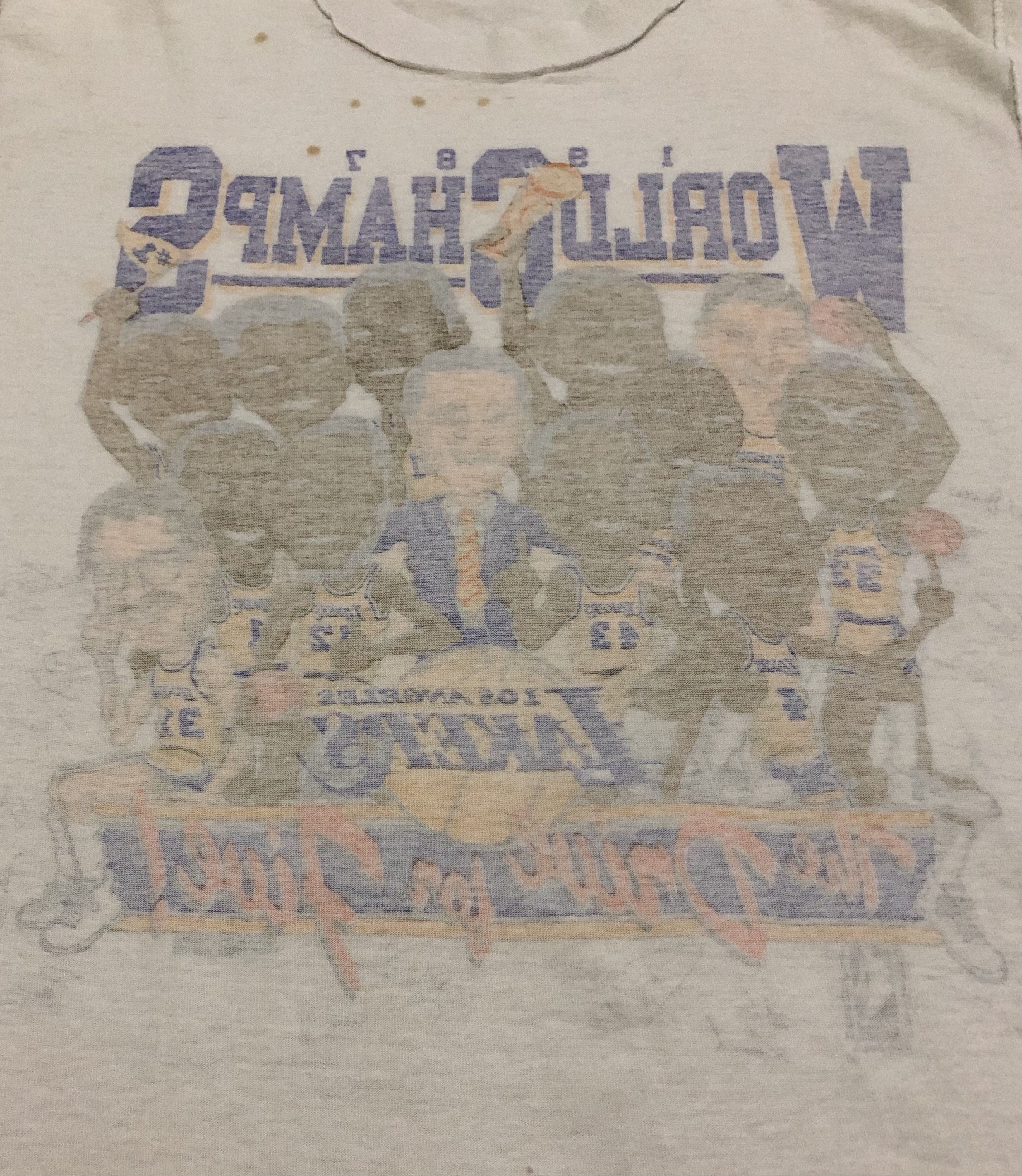 NBA Vintage Rare LA Lakers World Champs 1987 Size US M / EU 48-50 / 2 - 8 Thumbnail