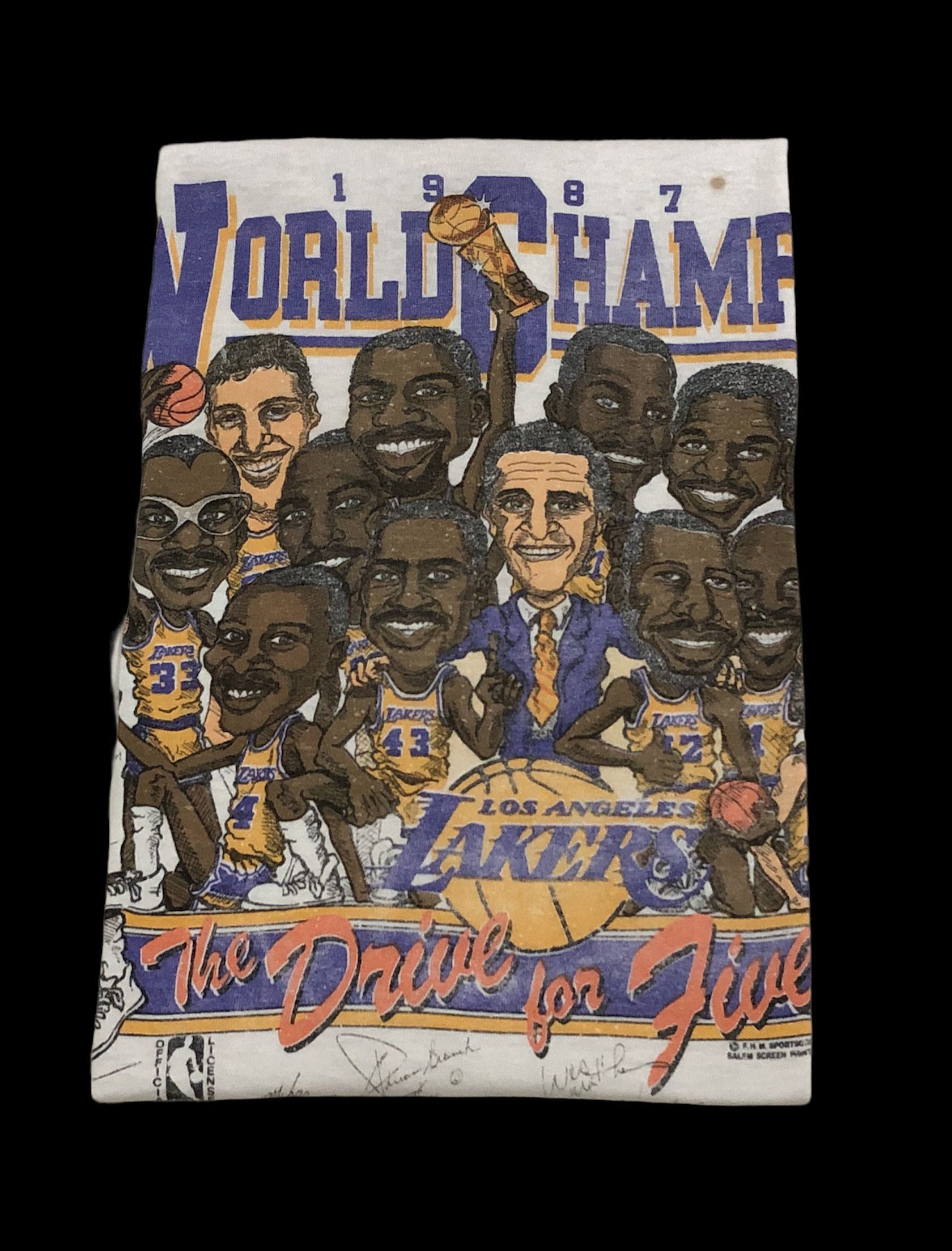 NBA Vintage Rare LA Lakers World Champs 1987 Size US M / EU 48-50 / 2 - 1 Thumbnail
