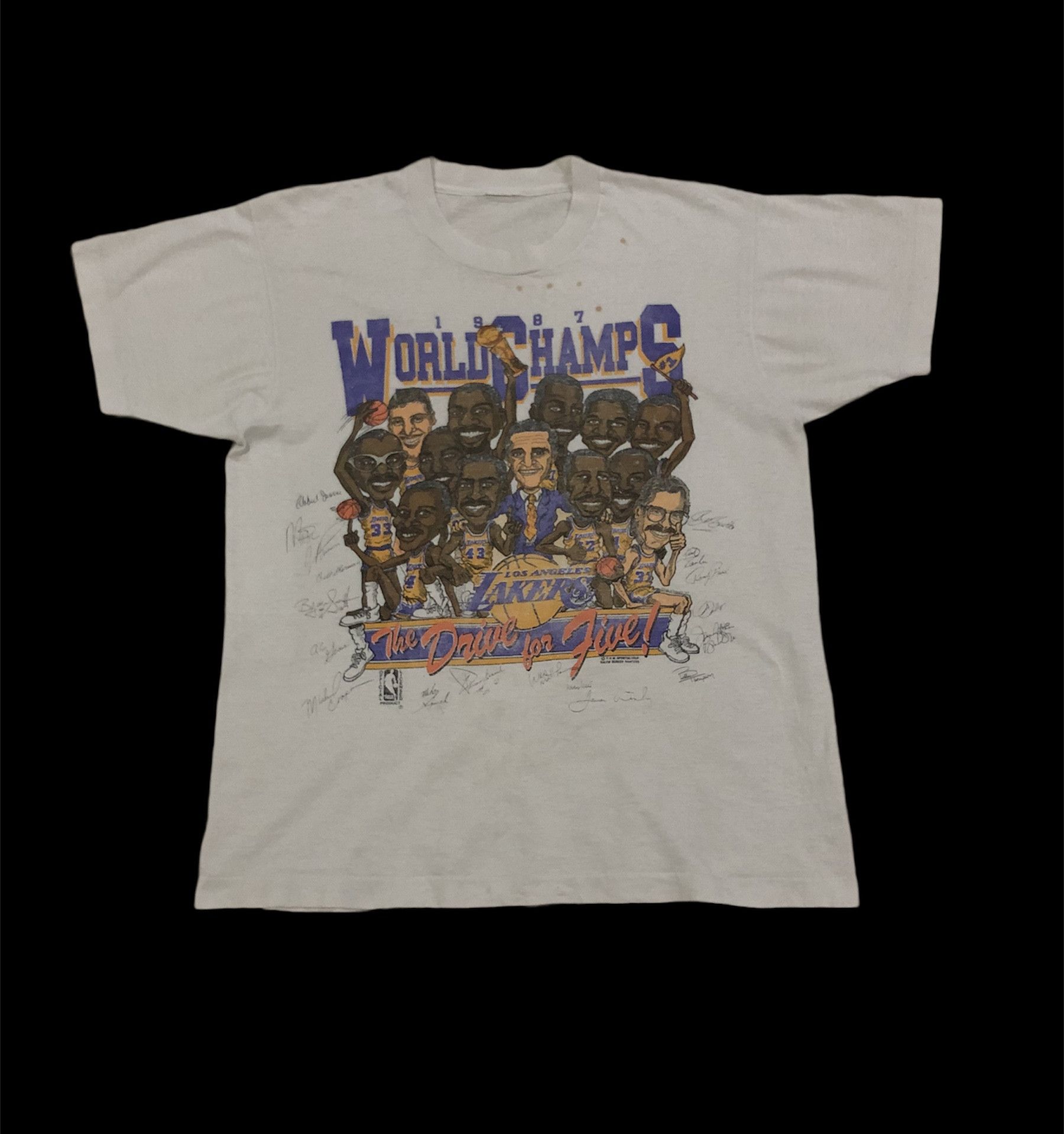 NBA Vintage Rare LA Lakers World Champs 1987 Size US M / EU 48-50 / 2 - 2 Thumbnail